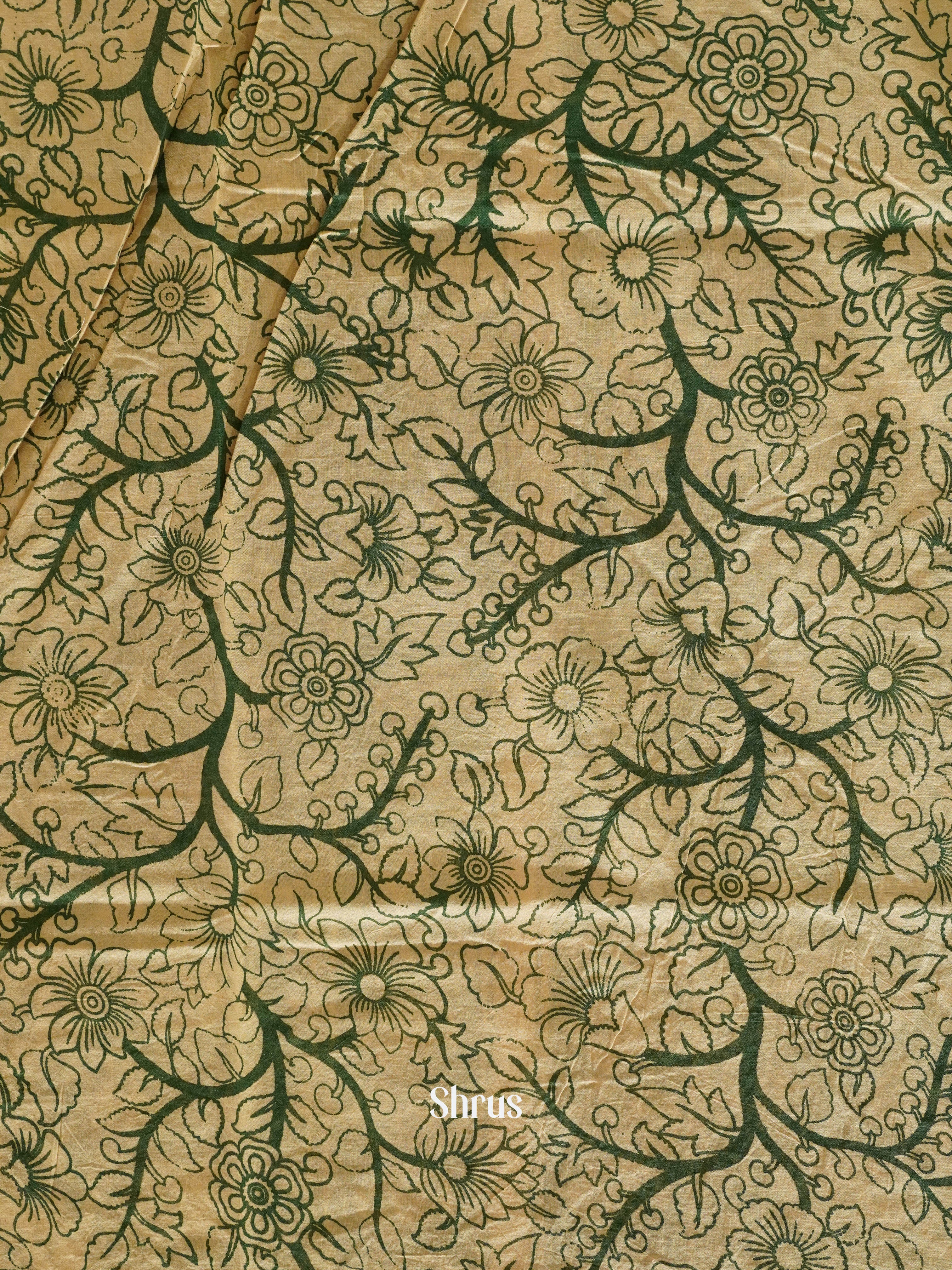 Green & Beige - kalamkari-cotton