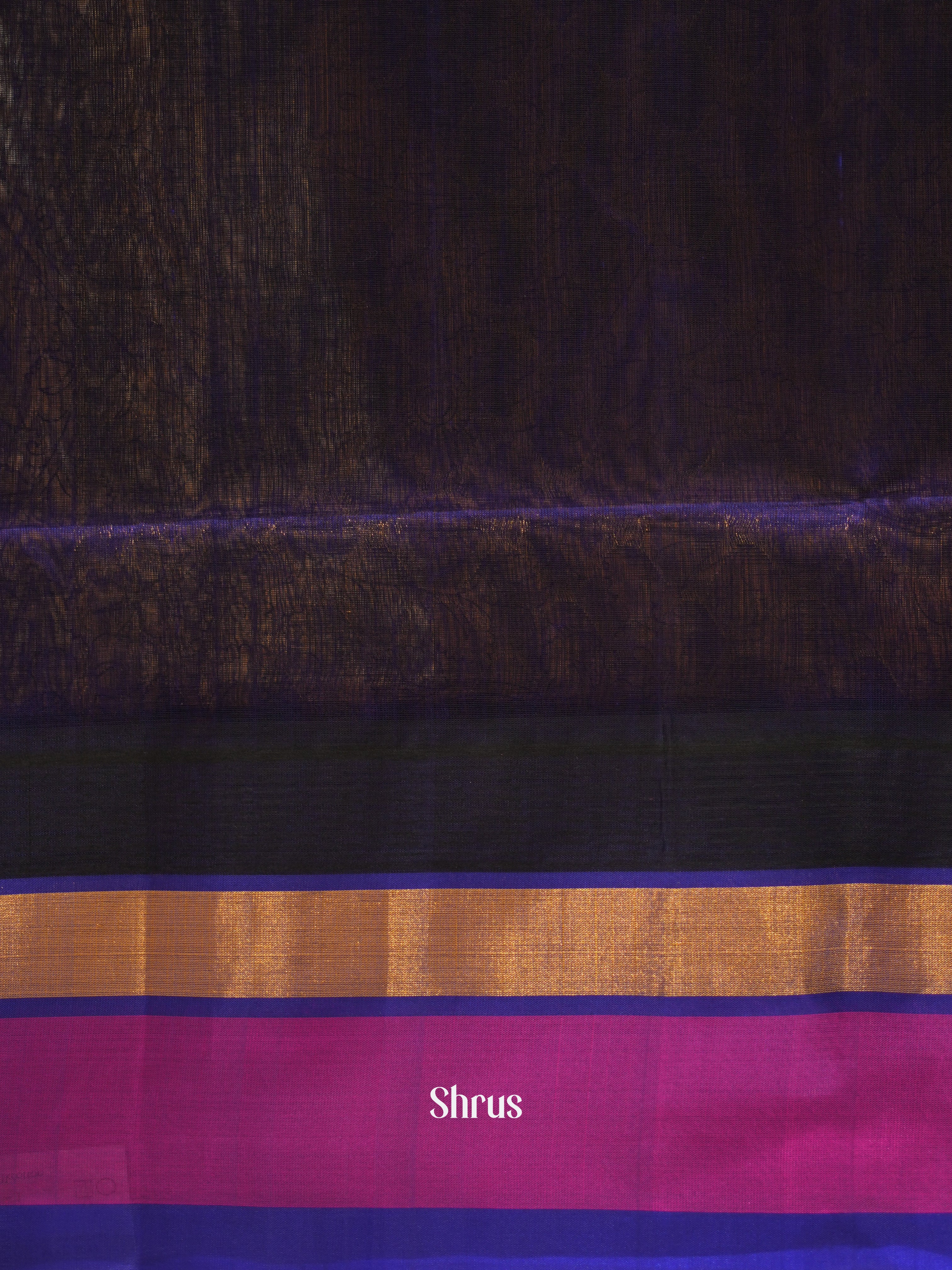 Orange & Blue - Silk Cotton Saree