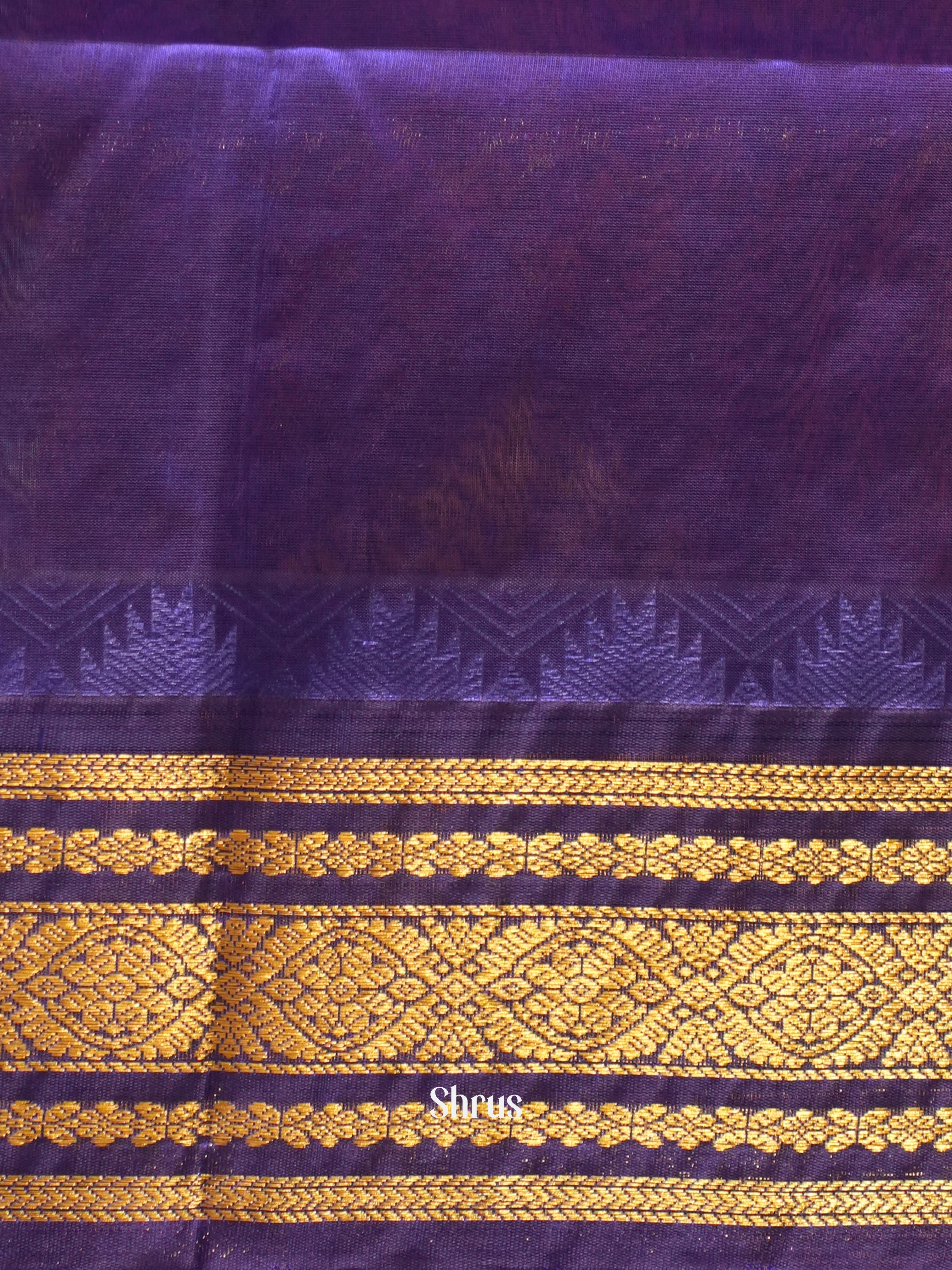 Pink & Blue - Silk Cotton Saree