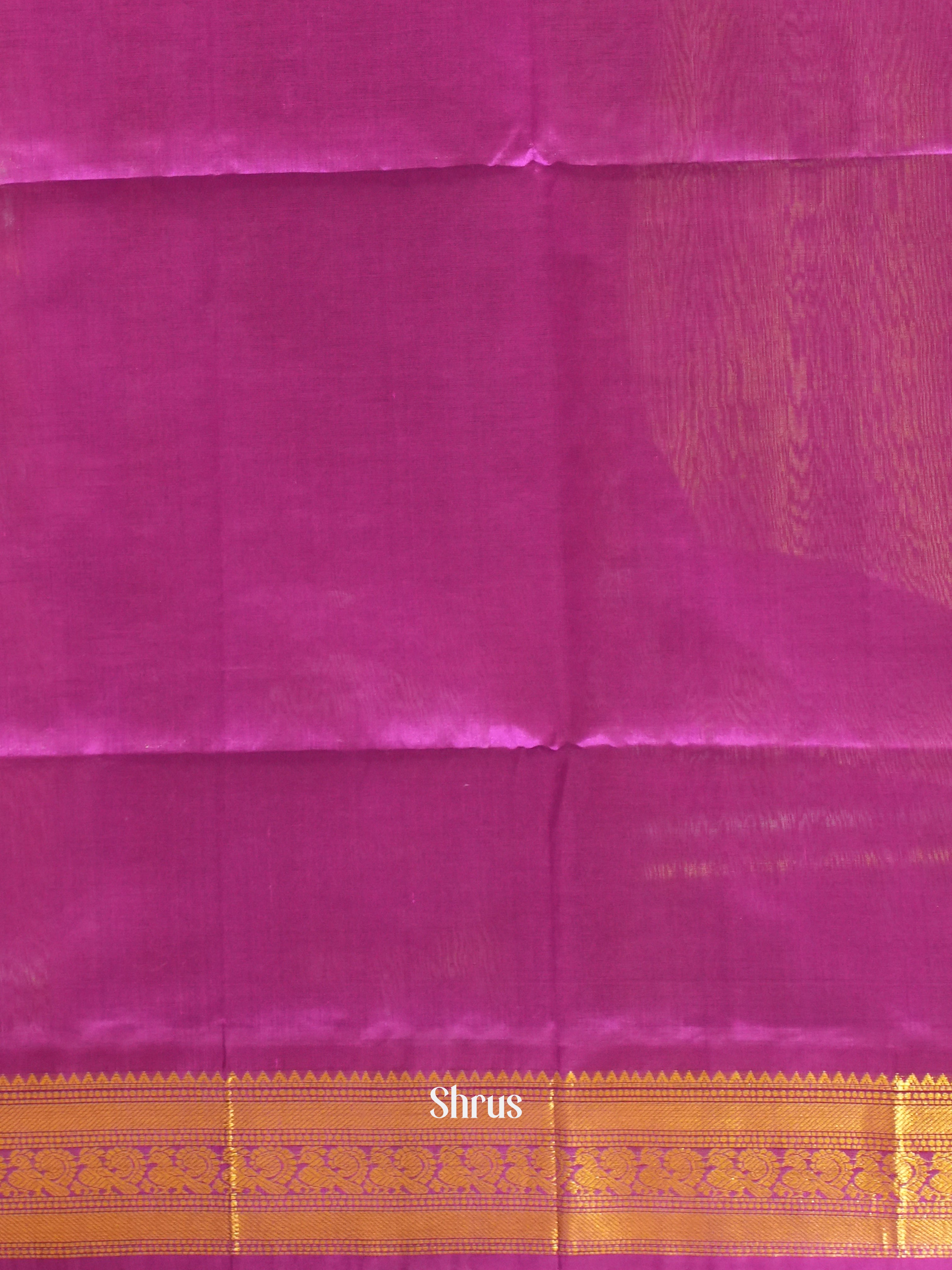 Pink & Purple - Silk Cotton  Saree