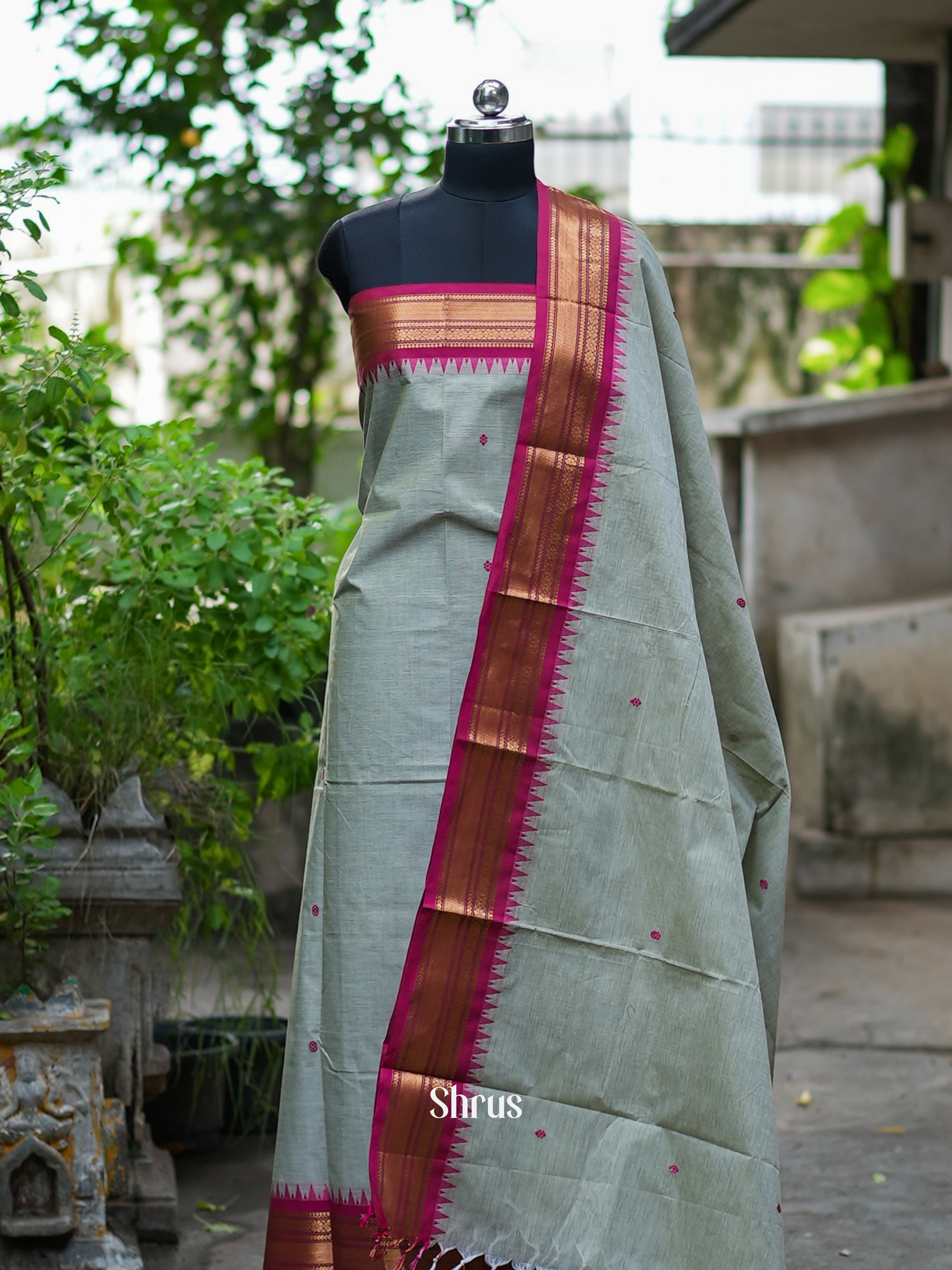 CFS29050 - chettinad top & dupatta combo