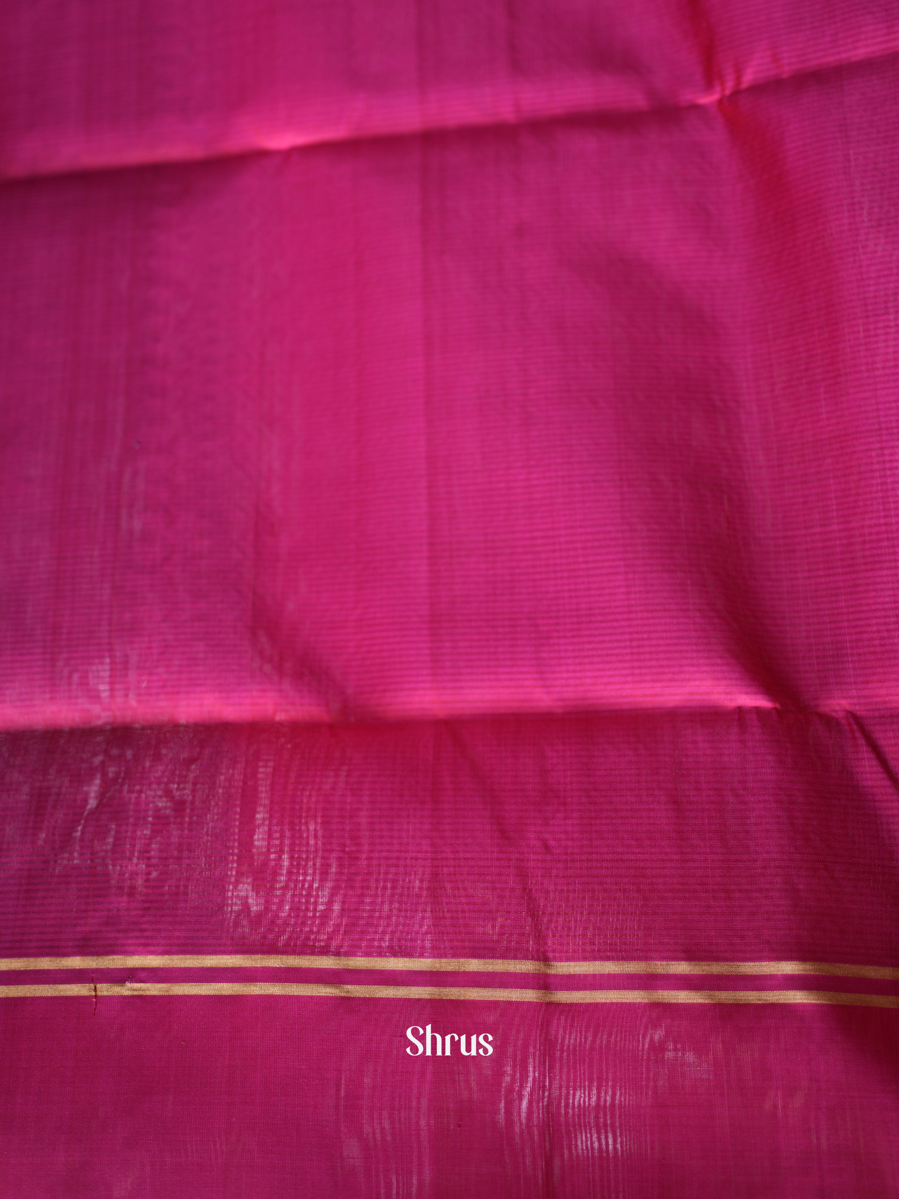 Blue & Pink - Soft Silk Saree