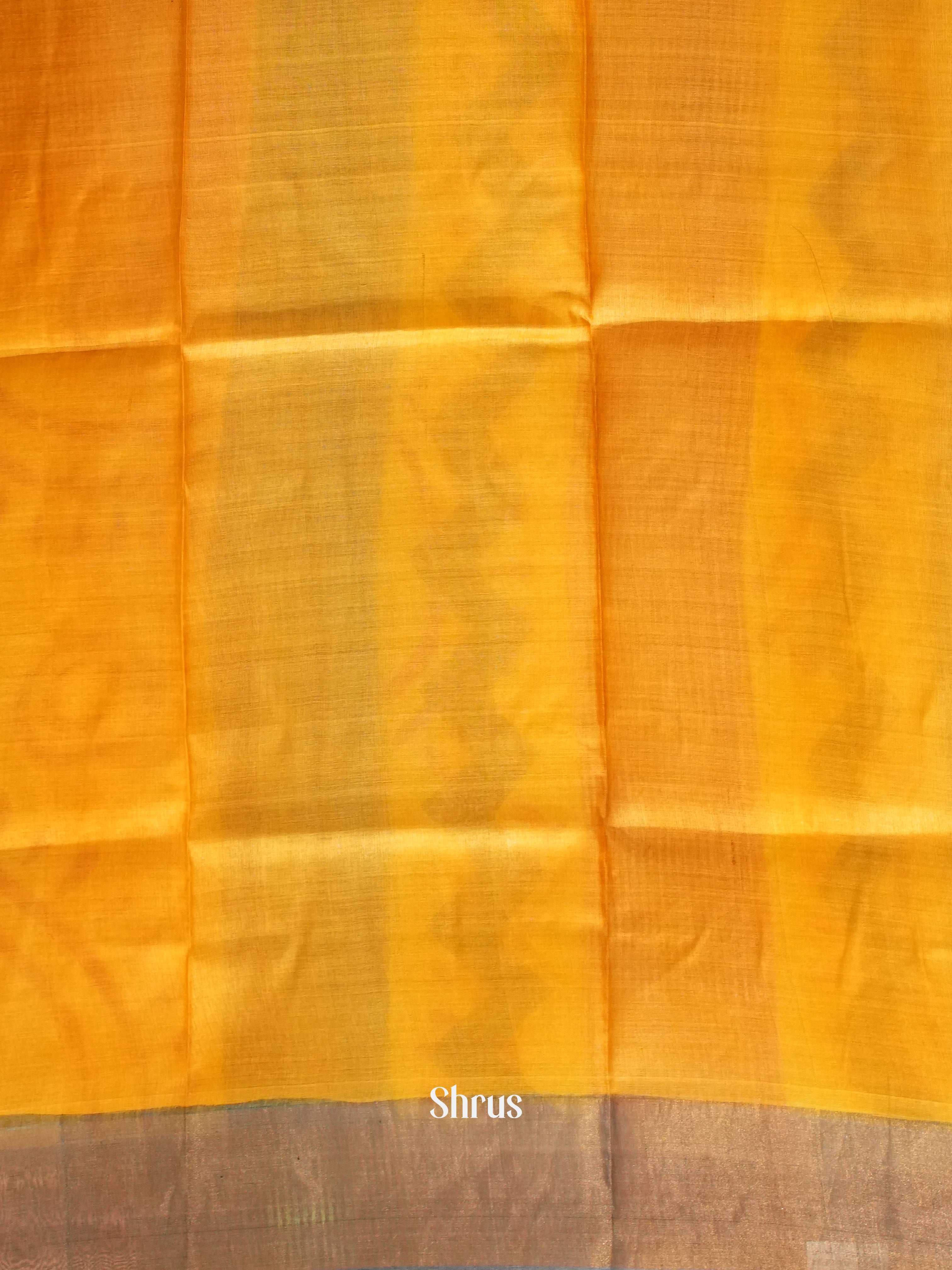 Red & Yellow - Tussar Saree