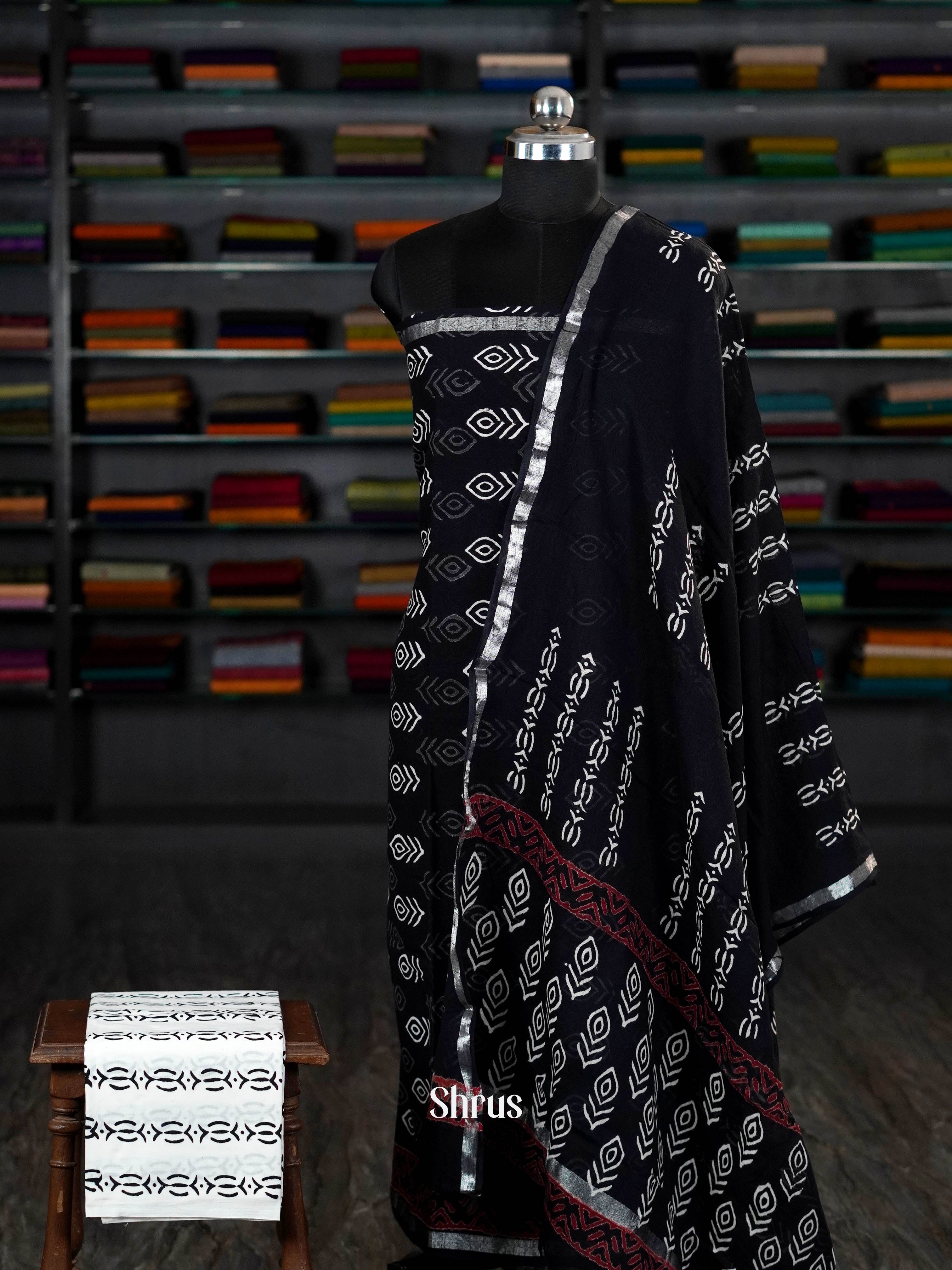 Black & White  - Linen Salwar