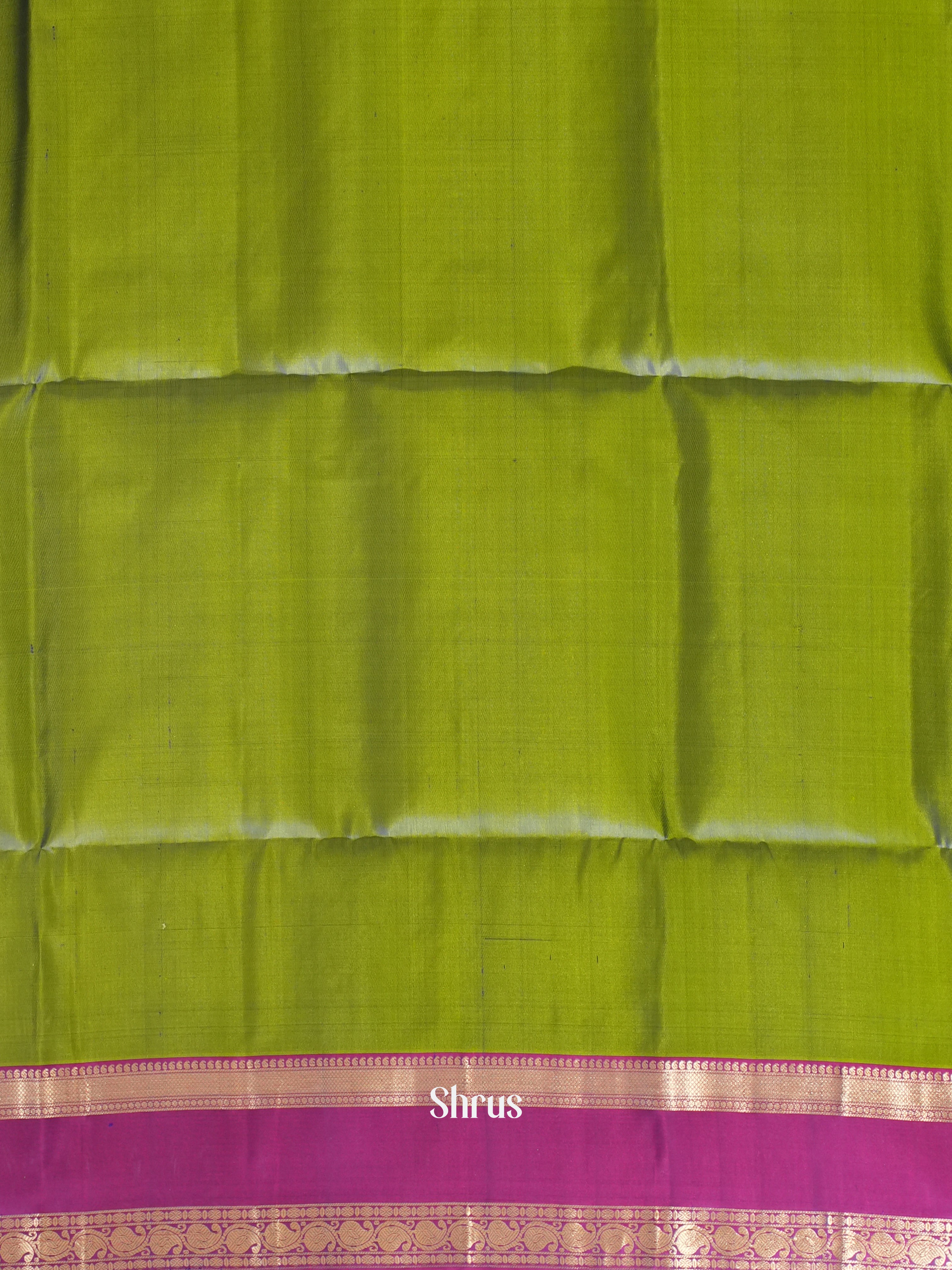 Green & Purple - Soft Silk Saree