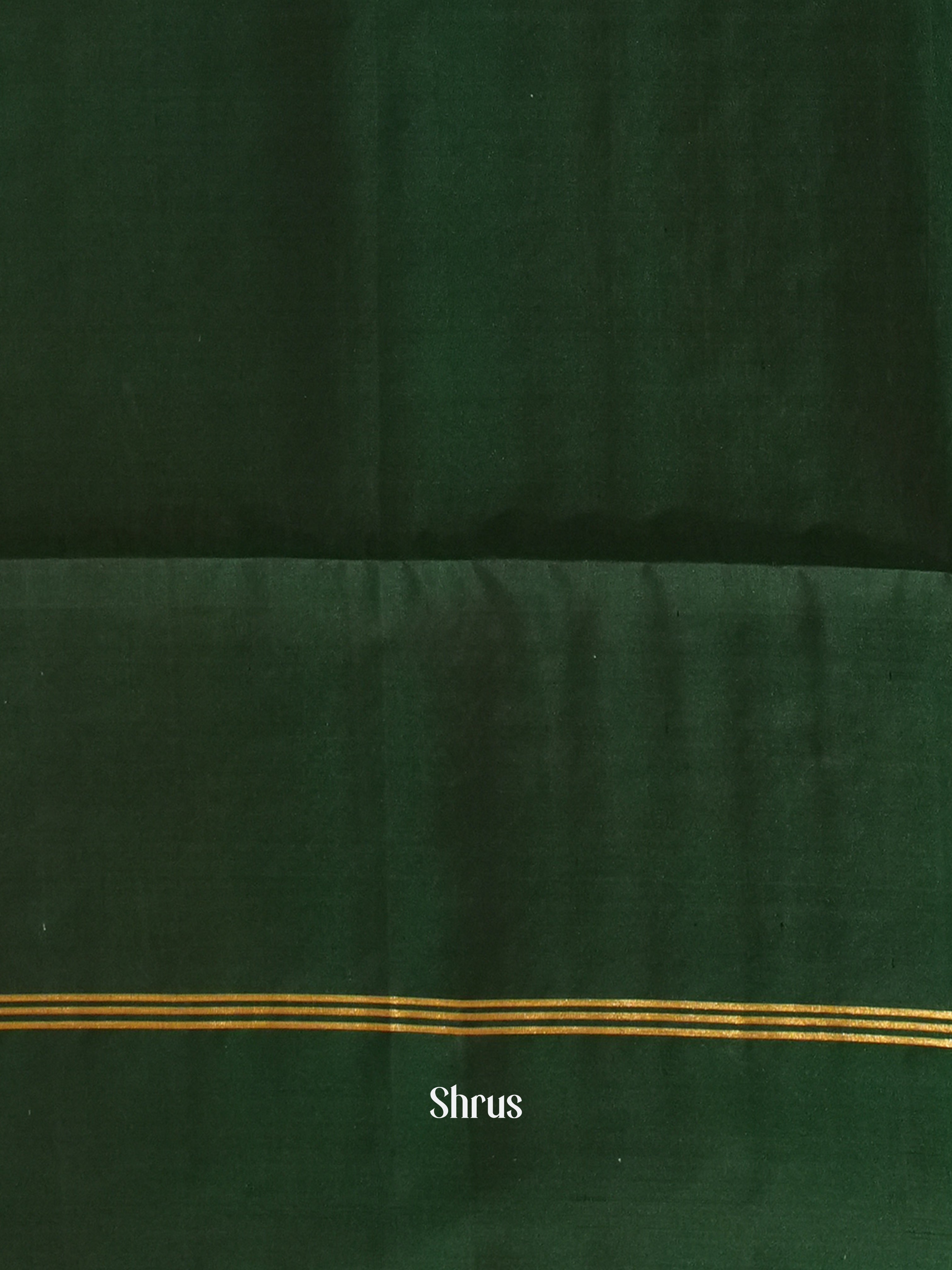 Mustardy Green & Green - Soft Silk Saree