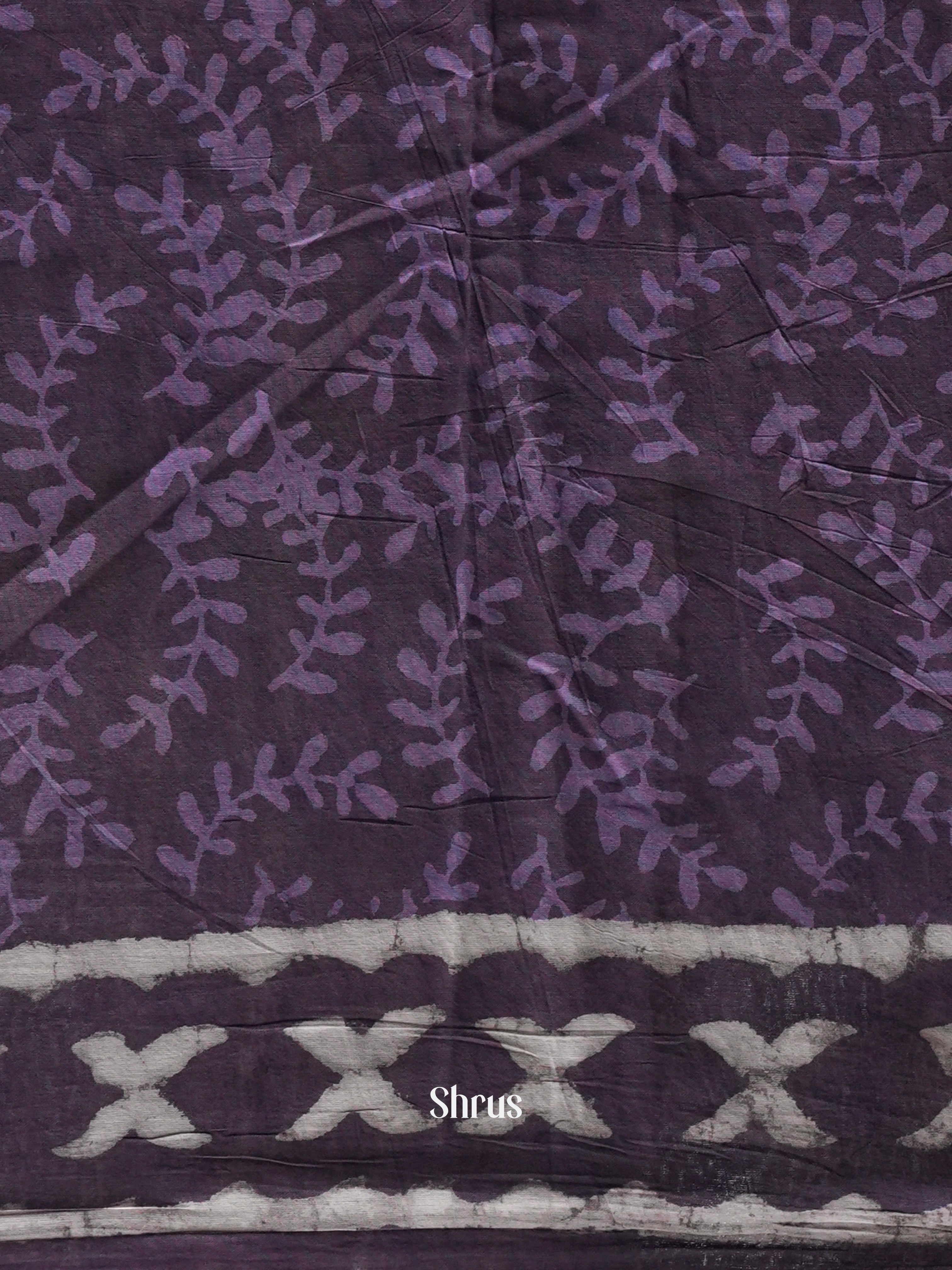 Purple - Jaipur cotton Saree