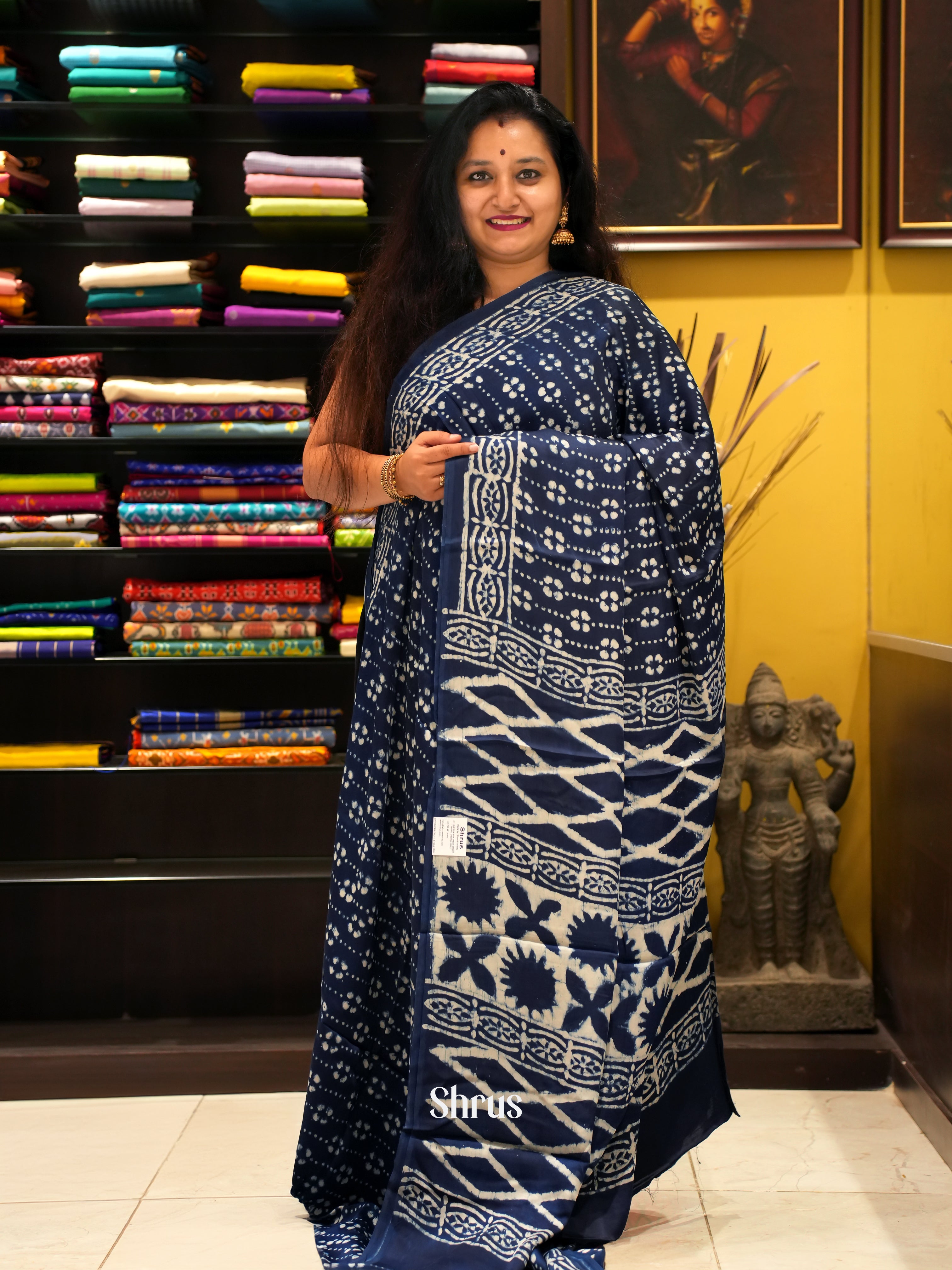 Blue - Modal Silk Saree