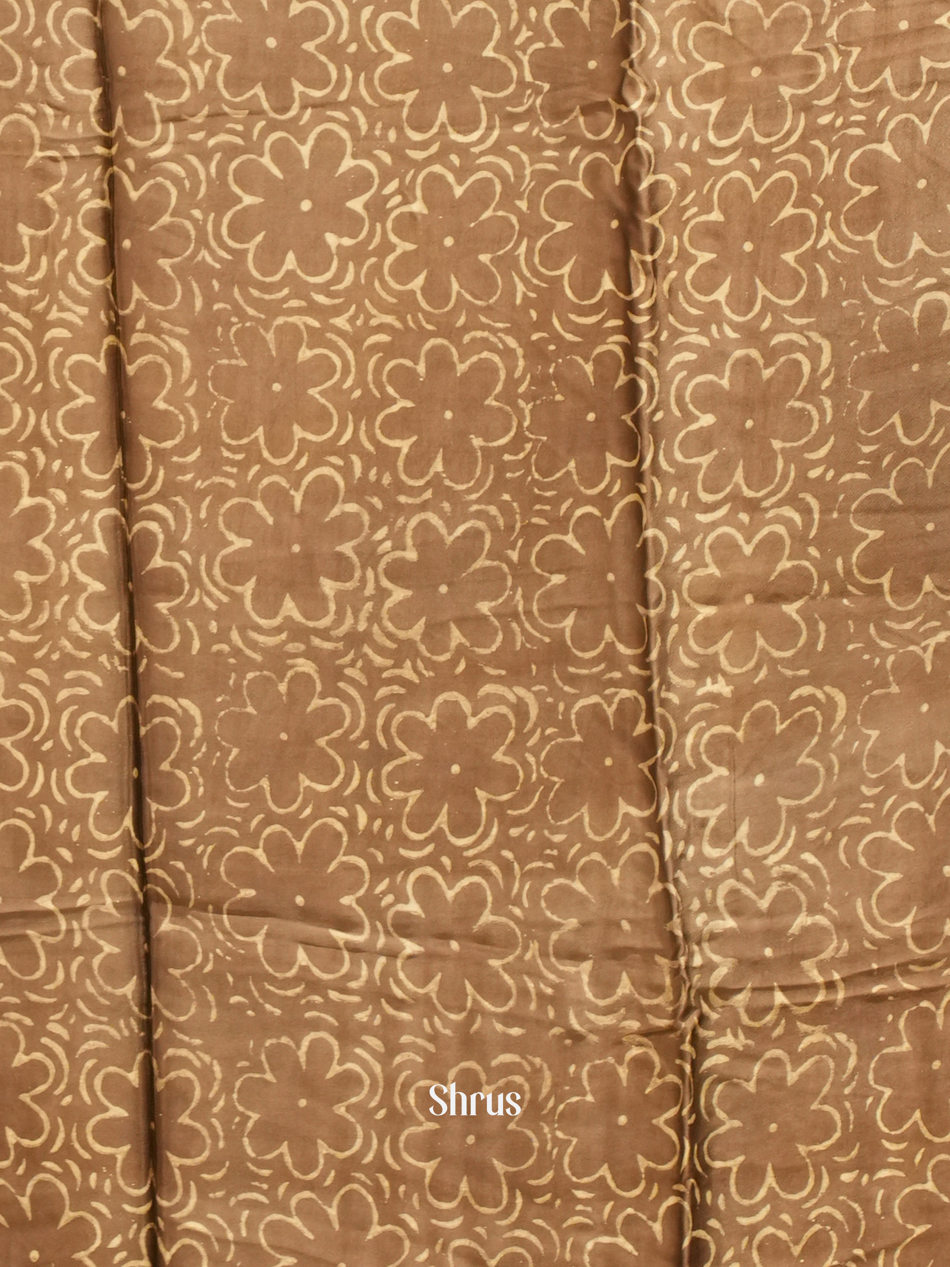 Dusty Brown - Modal Silk Saree - Shop on ShrusEternity.com