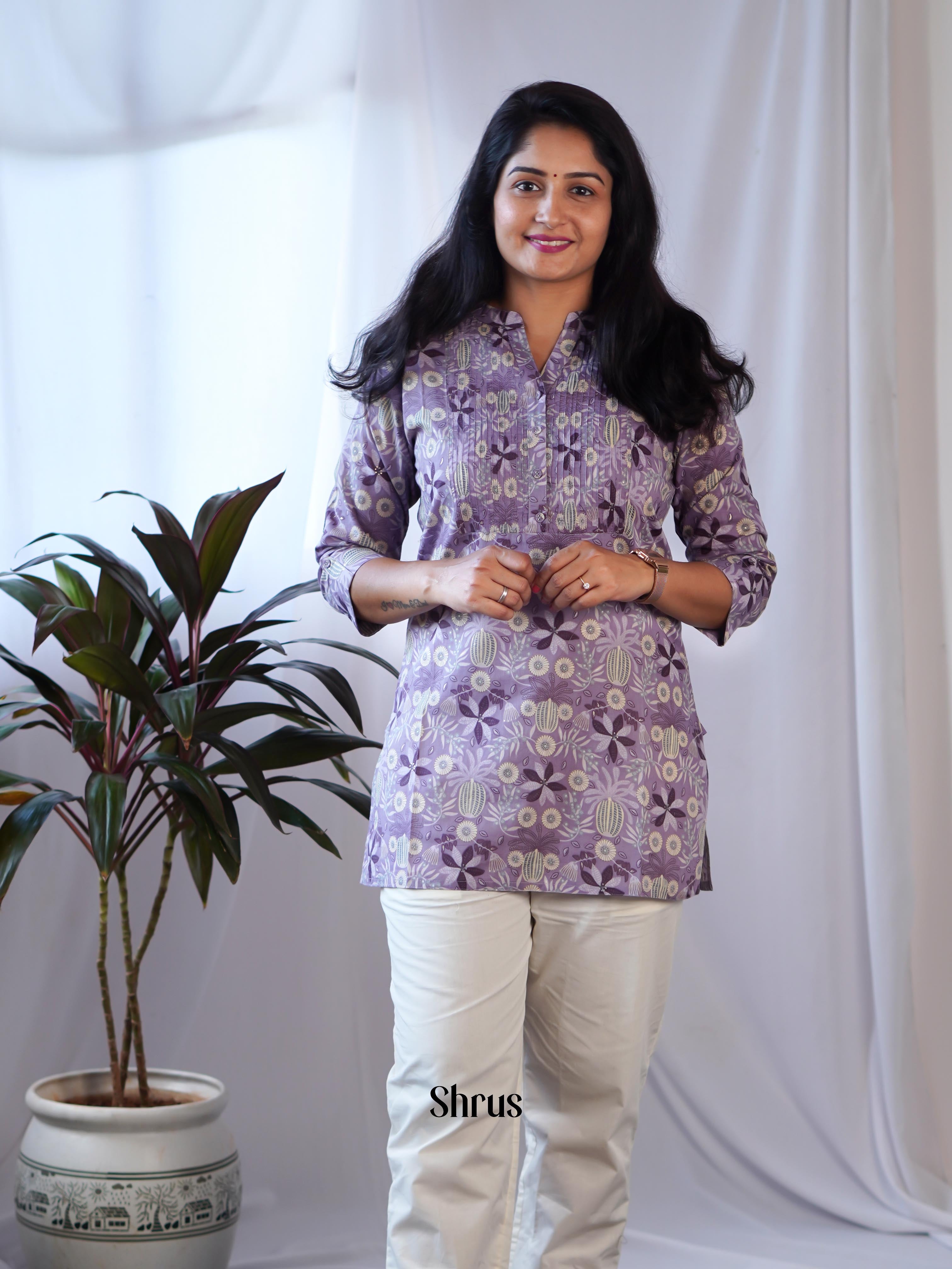 Purple - Readymade Kurti