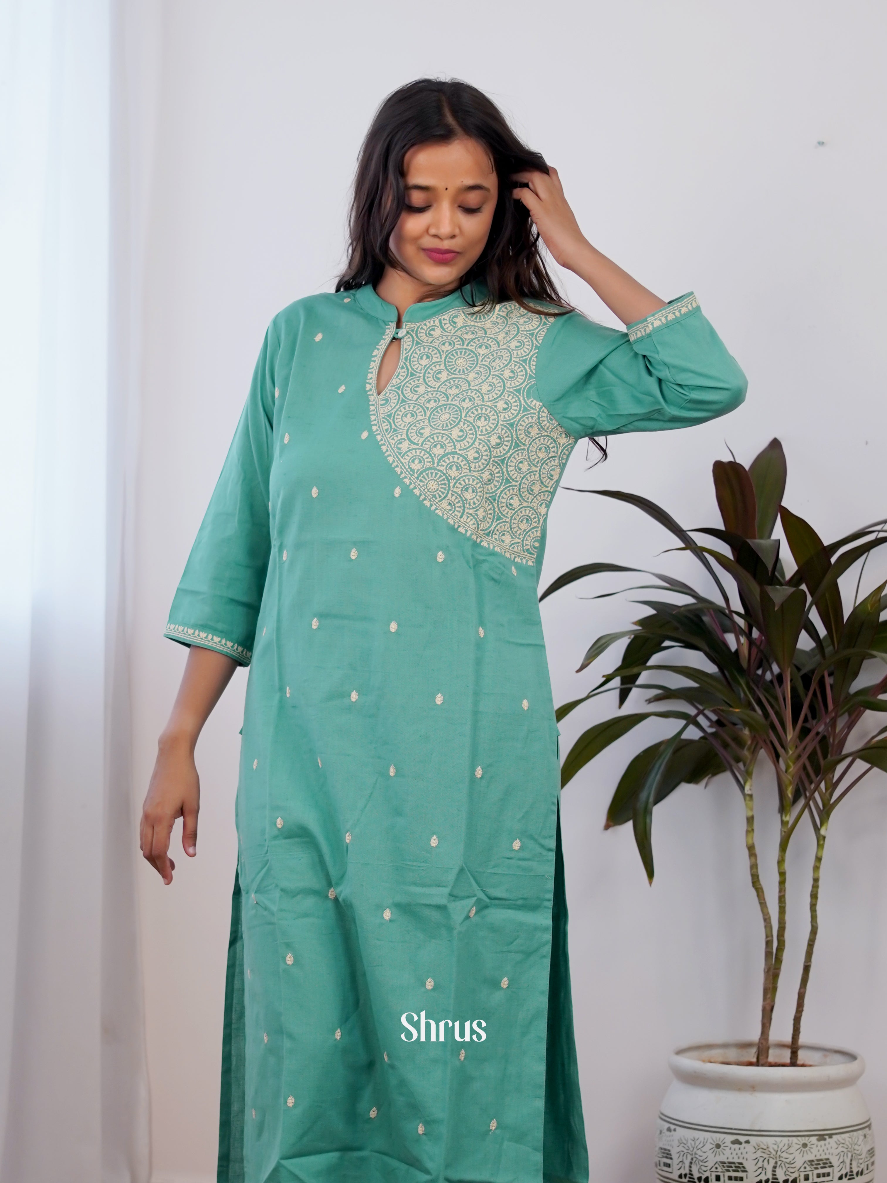 Teal - 2pc embroidery Readymade Suits