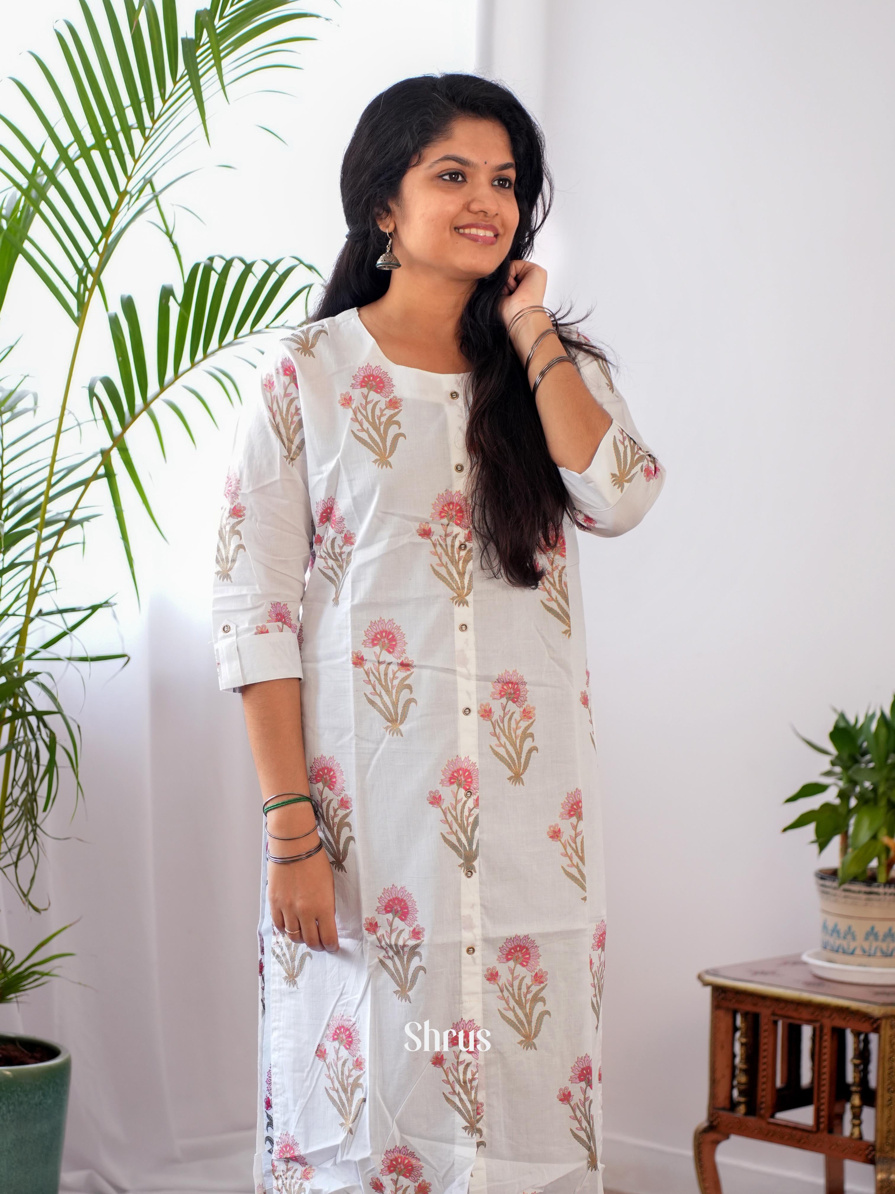 Cream - Readymade Kurti