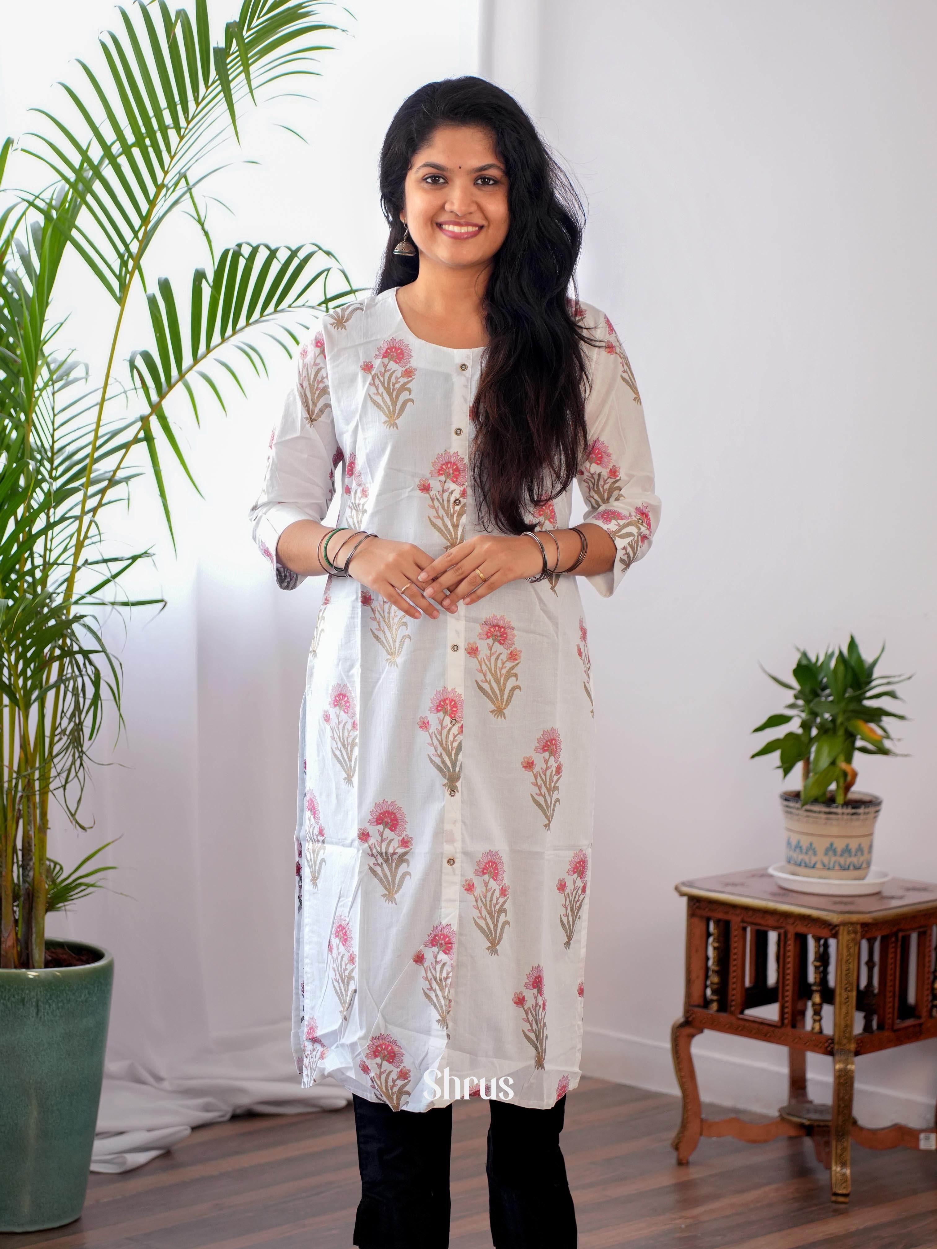 Cream - Readymade Kurti