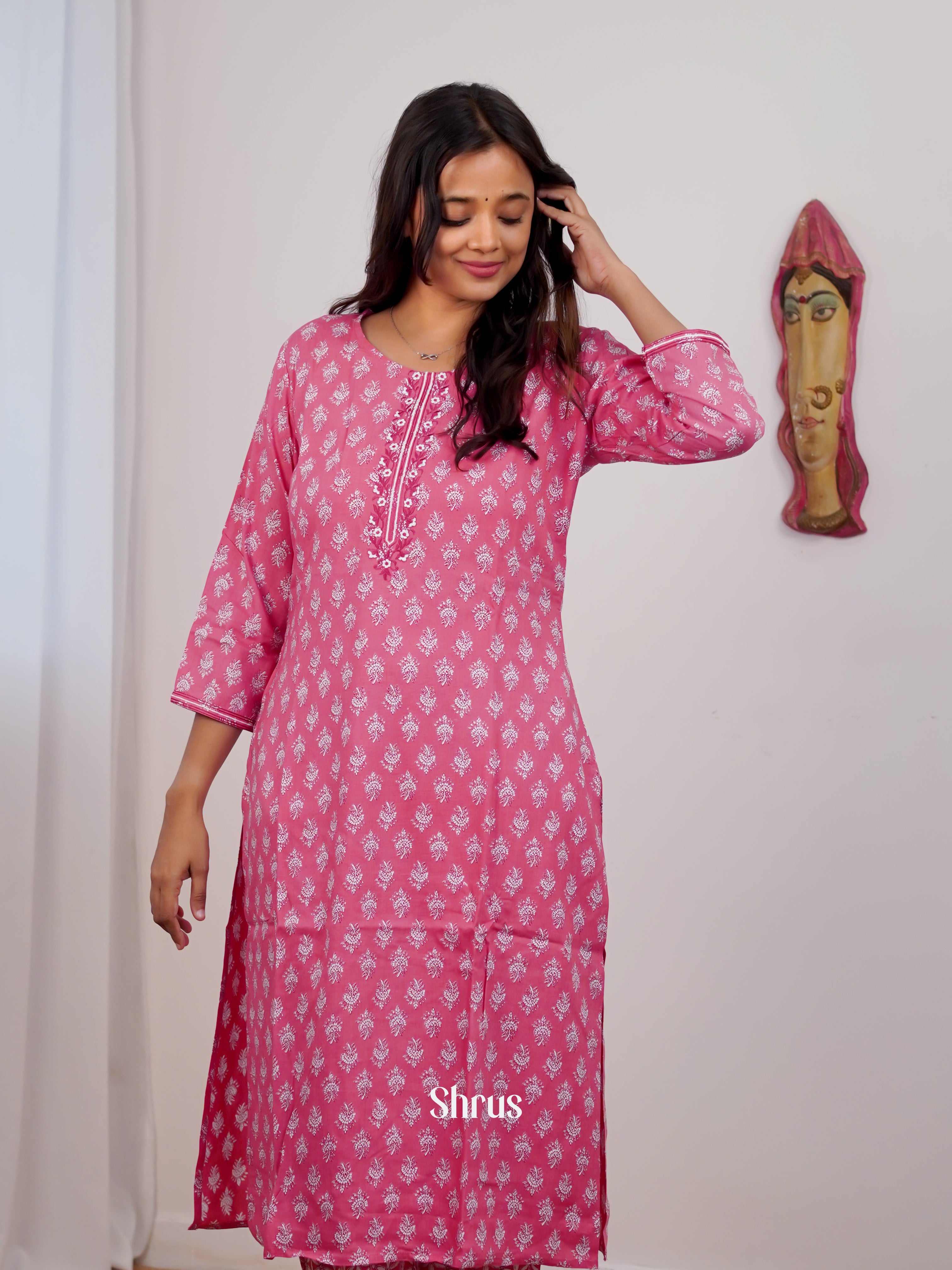 Pink -2pc casual Readymade Suits