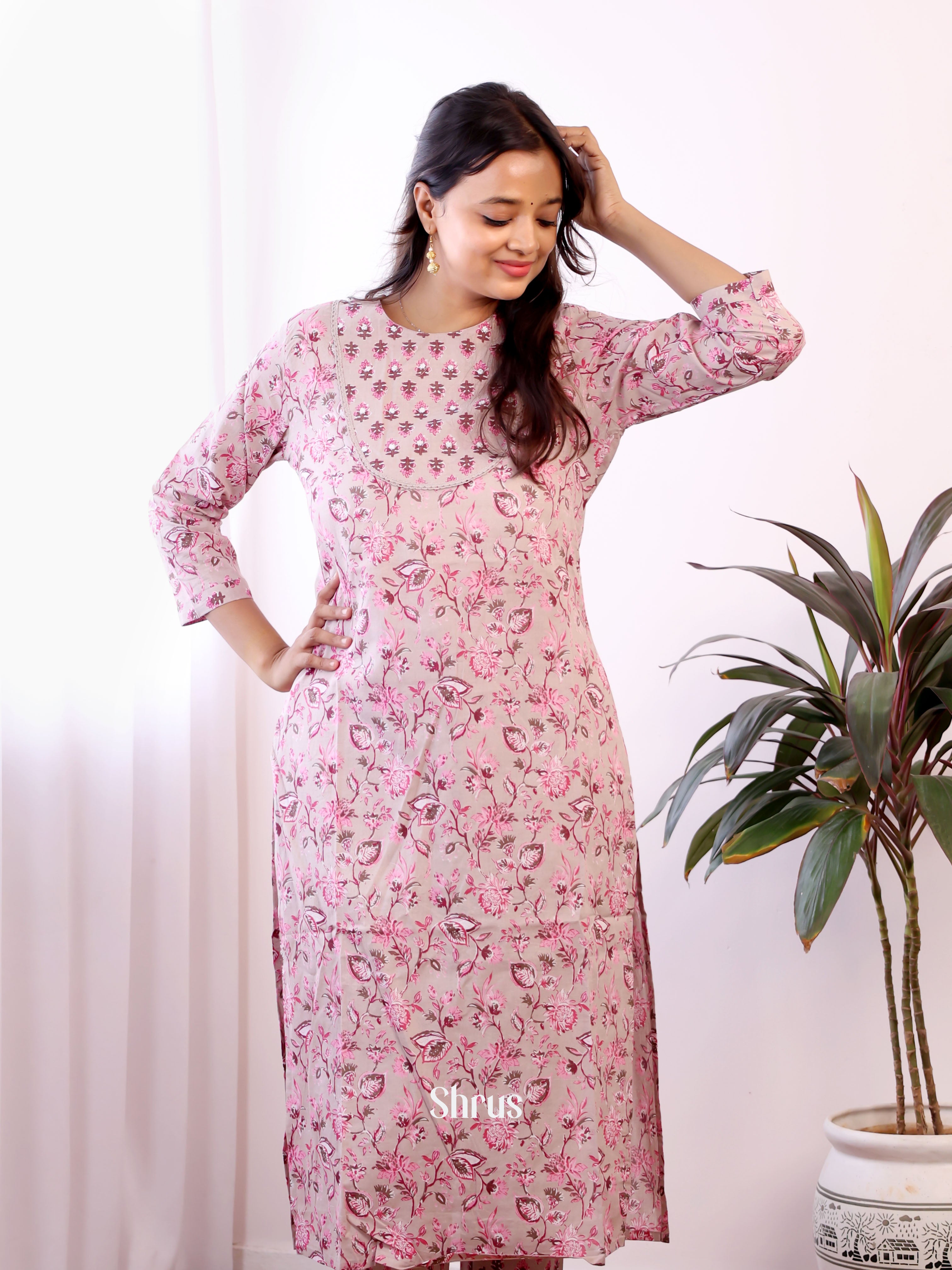 Pink - 2pc Readymade Suits