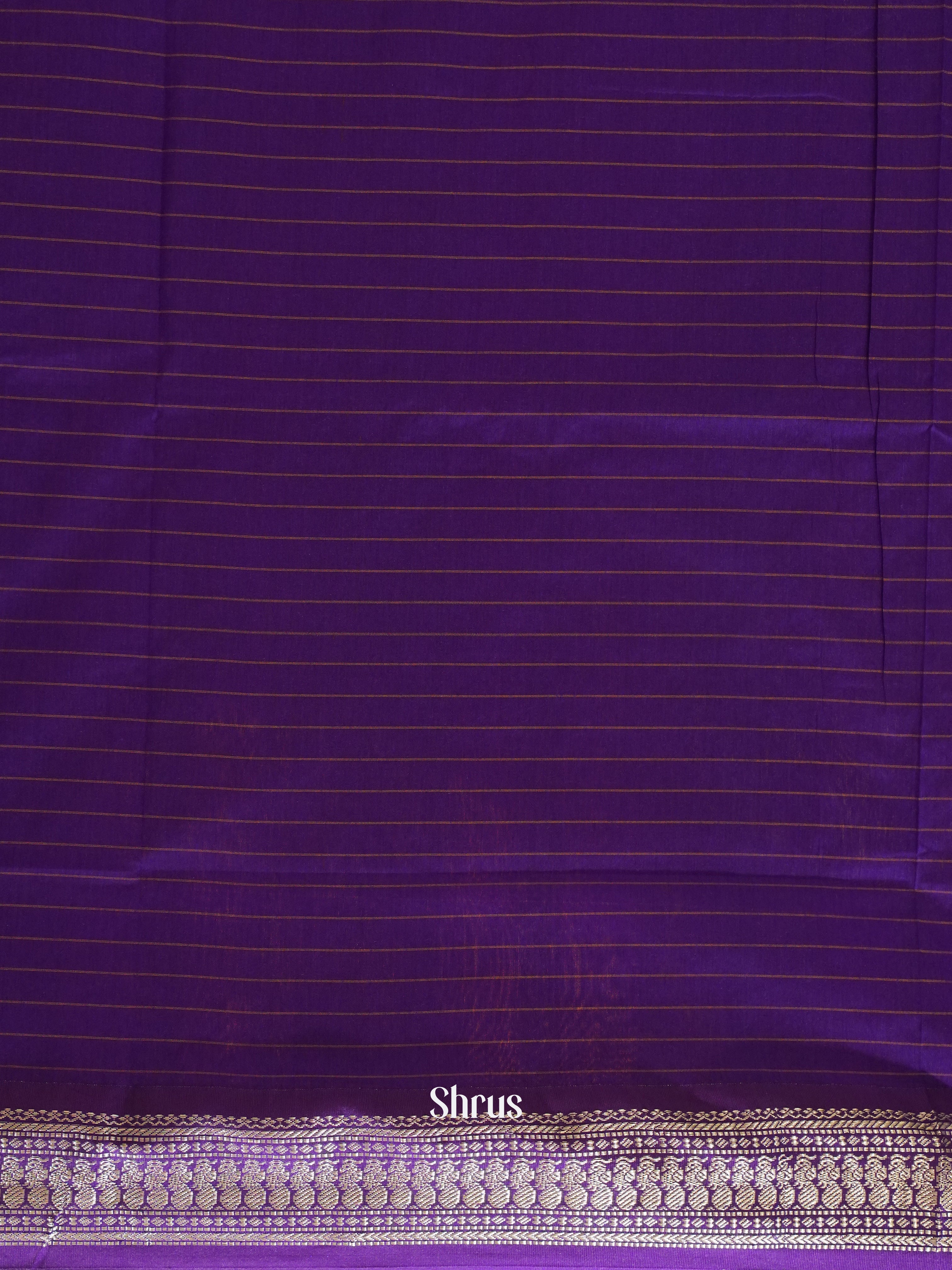 Orange & Violet - Kalyani Cotton Saree