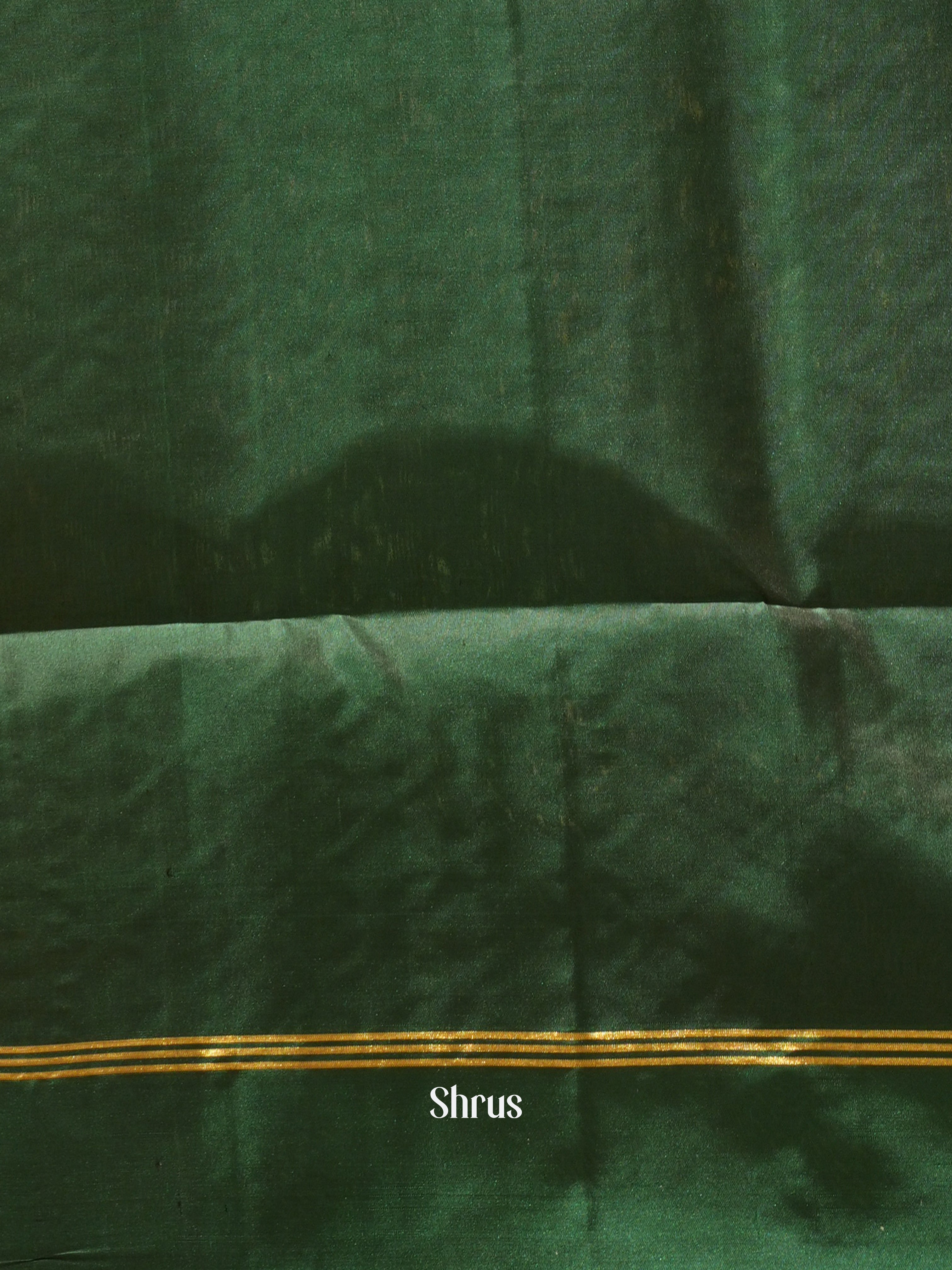 Maroon & Green - Soft Silk Saree