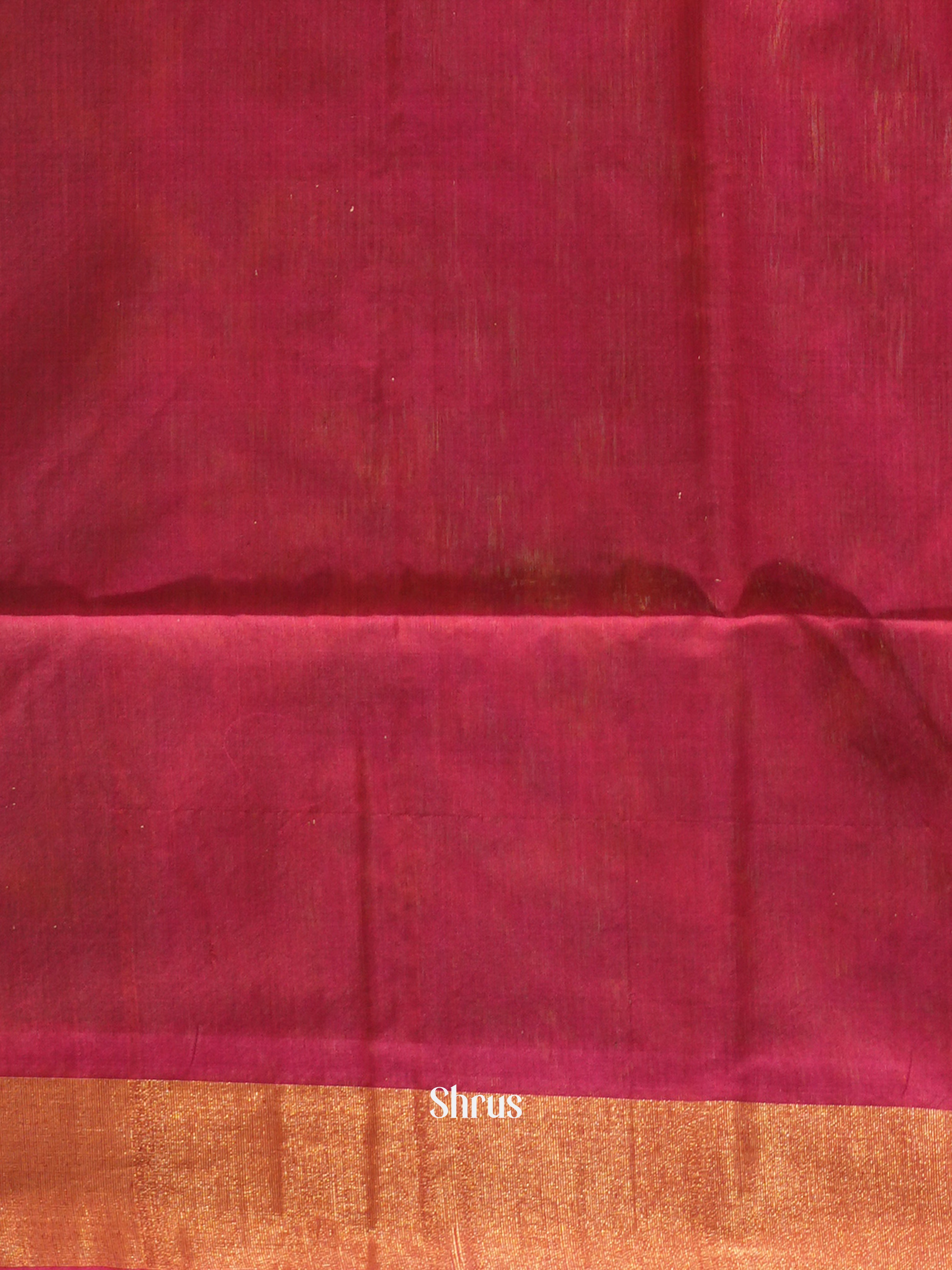 Green & Maroon - Pochampally sico Saree