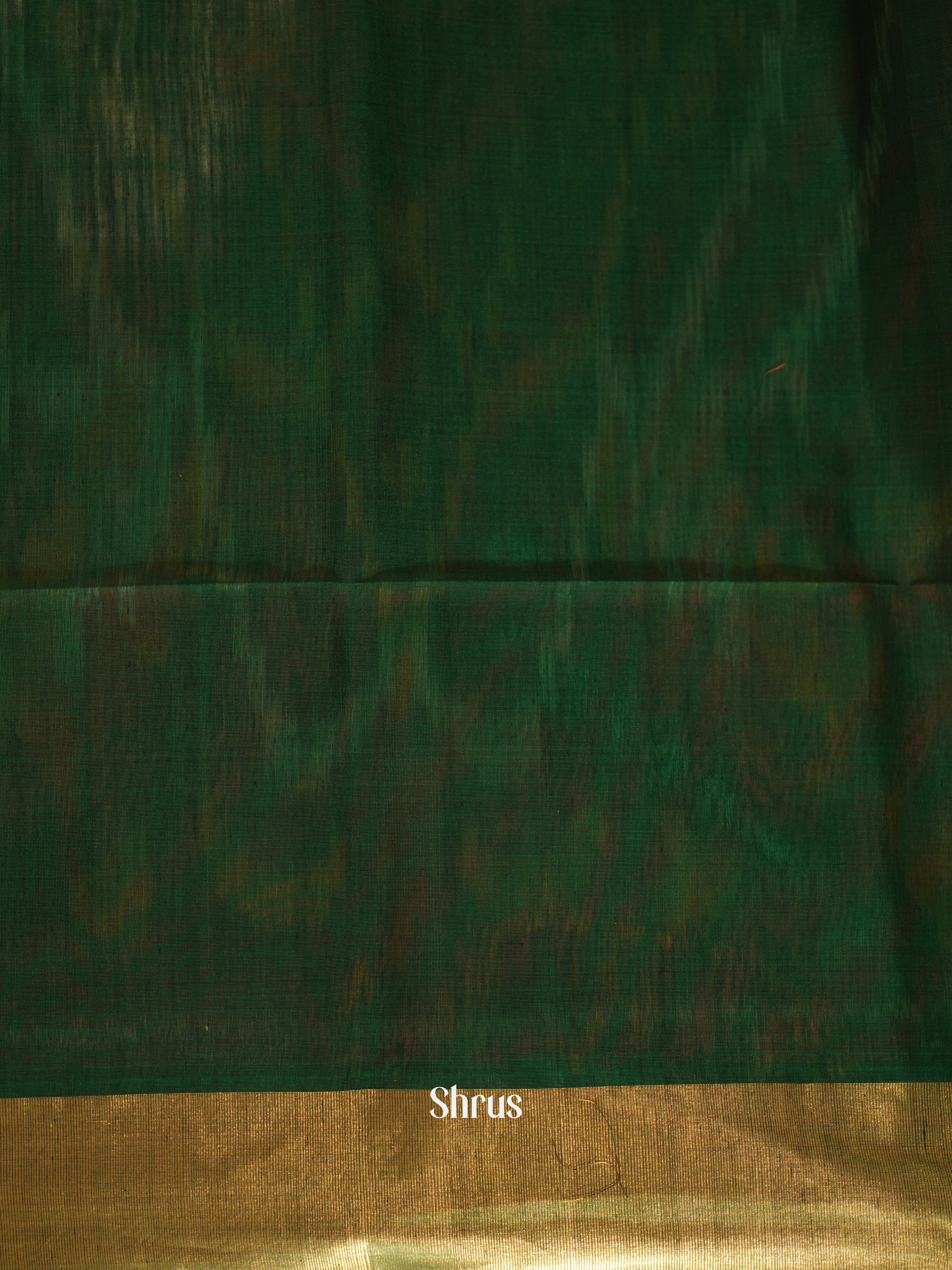 Maroon & Green - Pochampally sico Saree