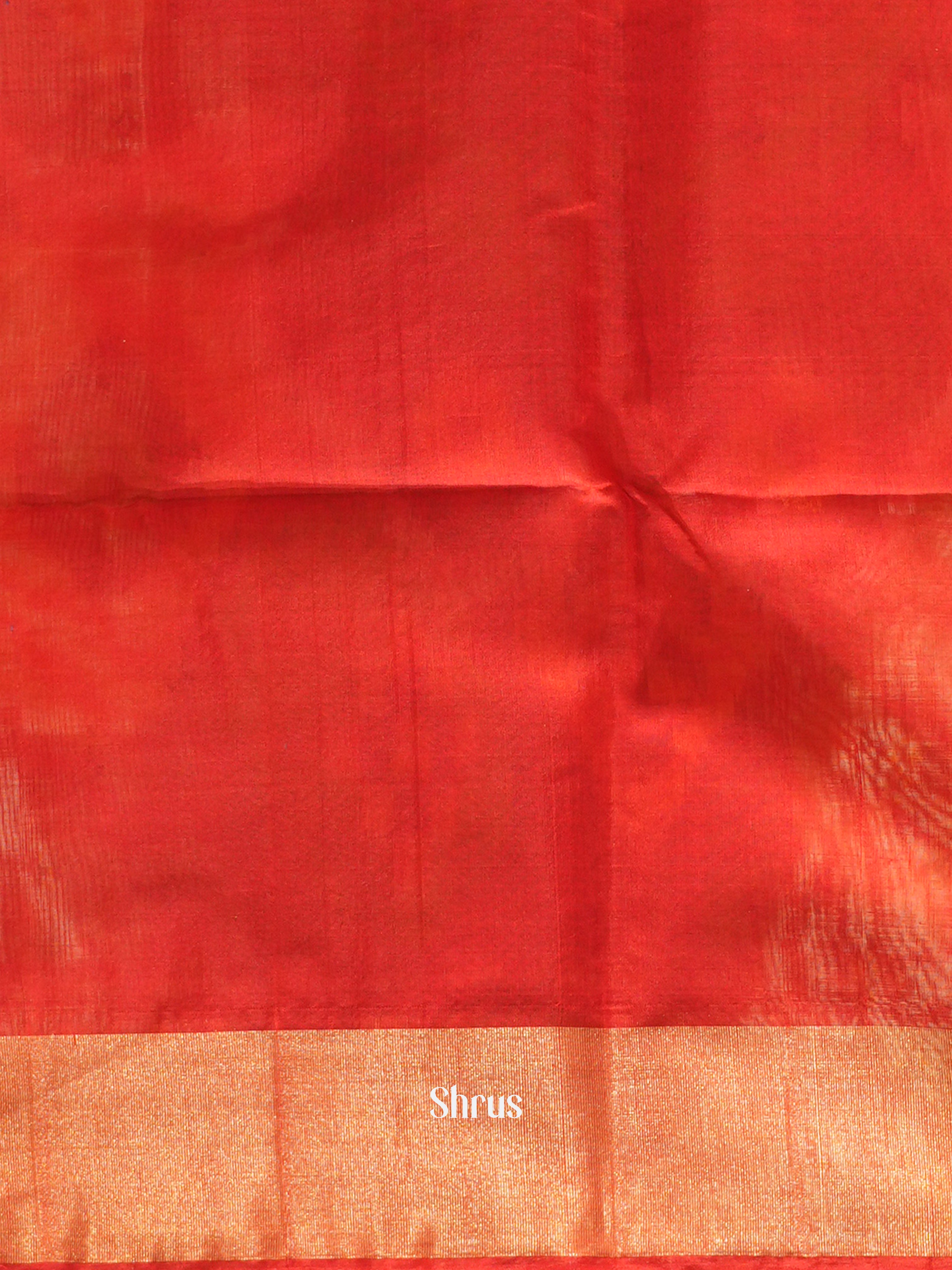 Blue & Red - Pochampally sico Saree