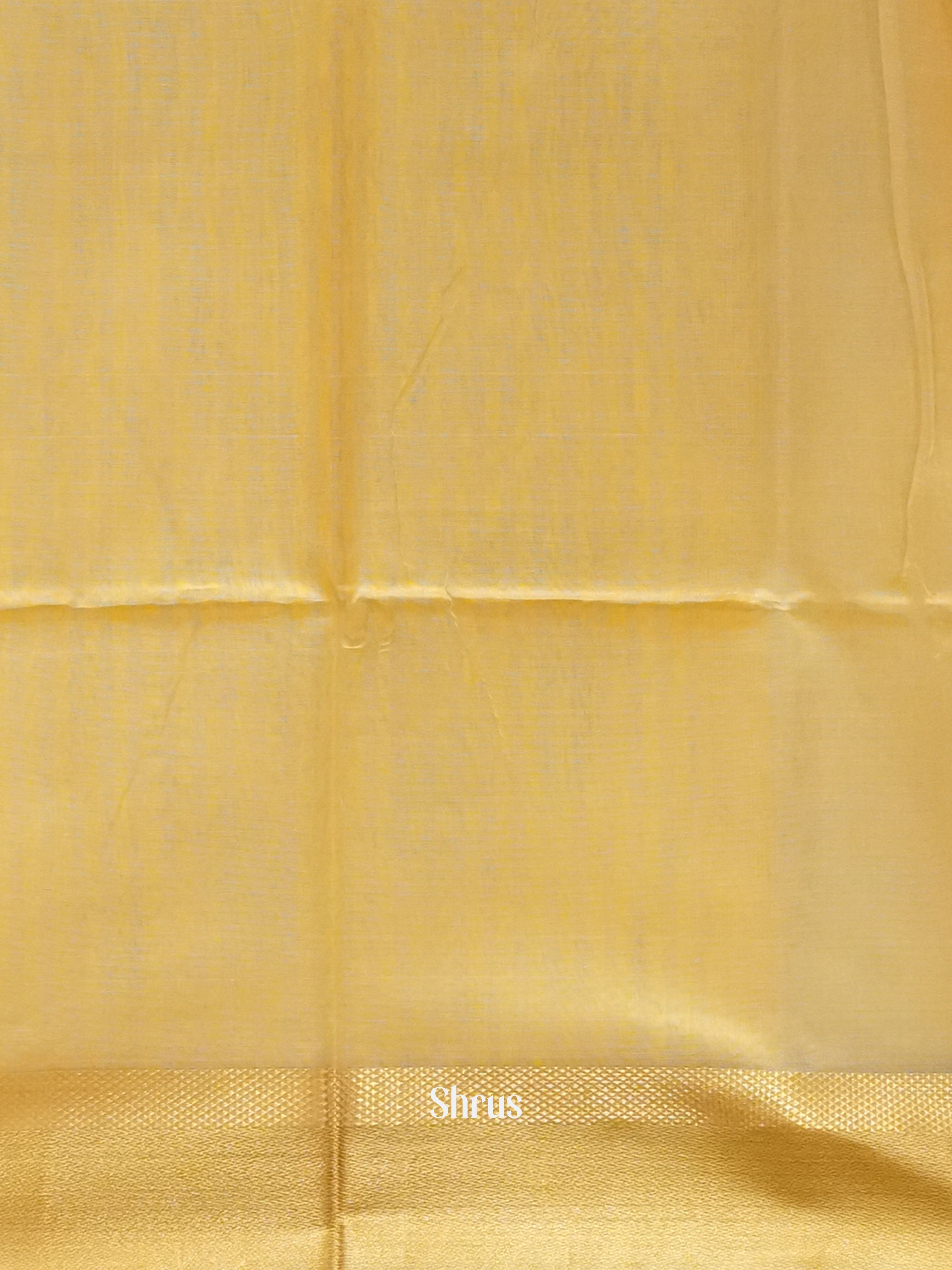 Yellow- Maheshwari silkcotton Saree