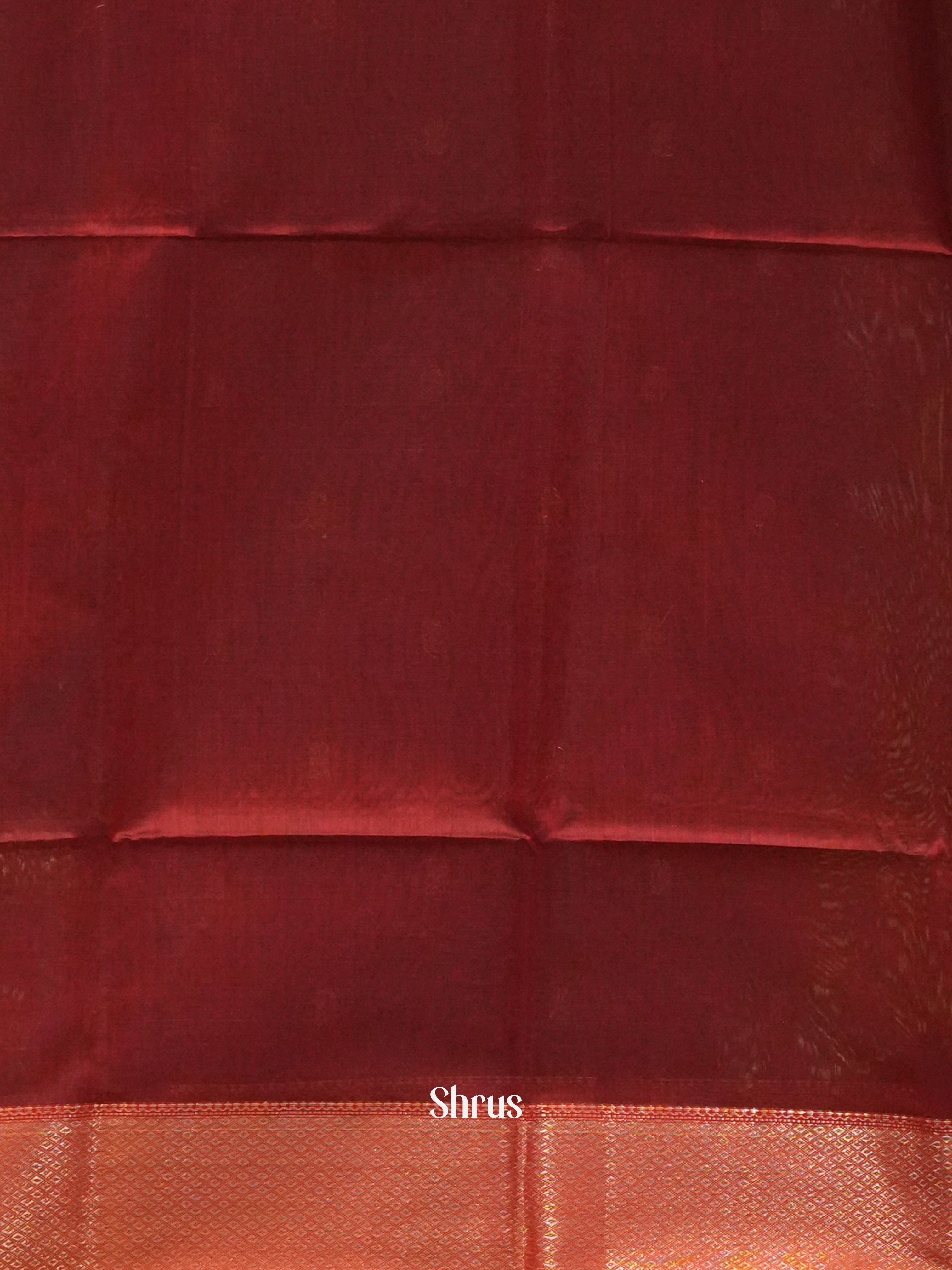 Black & Maroon - Maheshwari silkcotton Saree