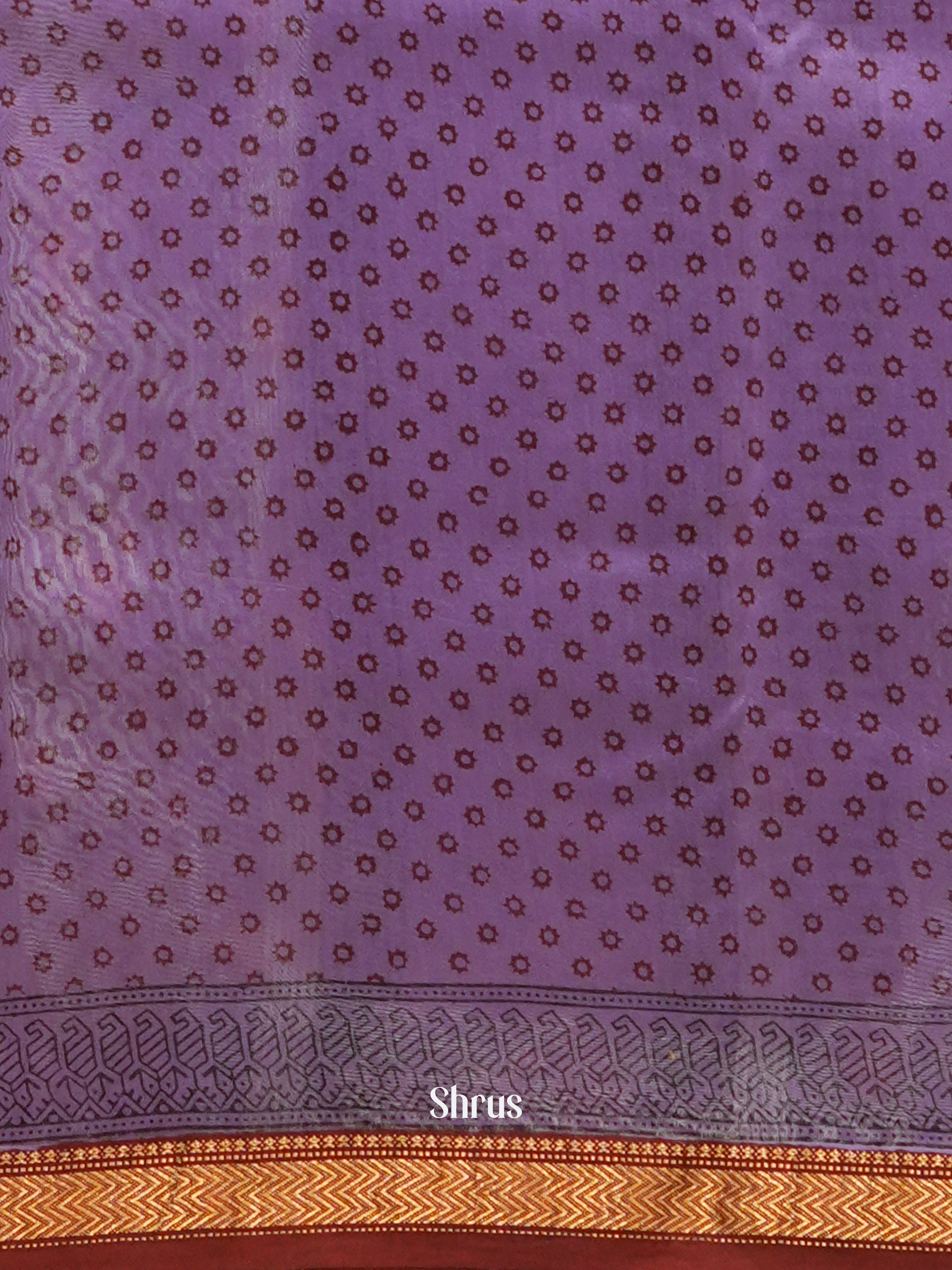 Purple & Maroon - Maheswari sico Saree