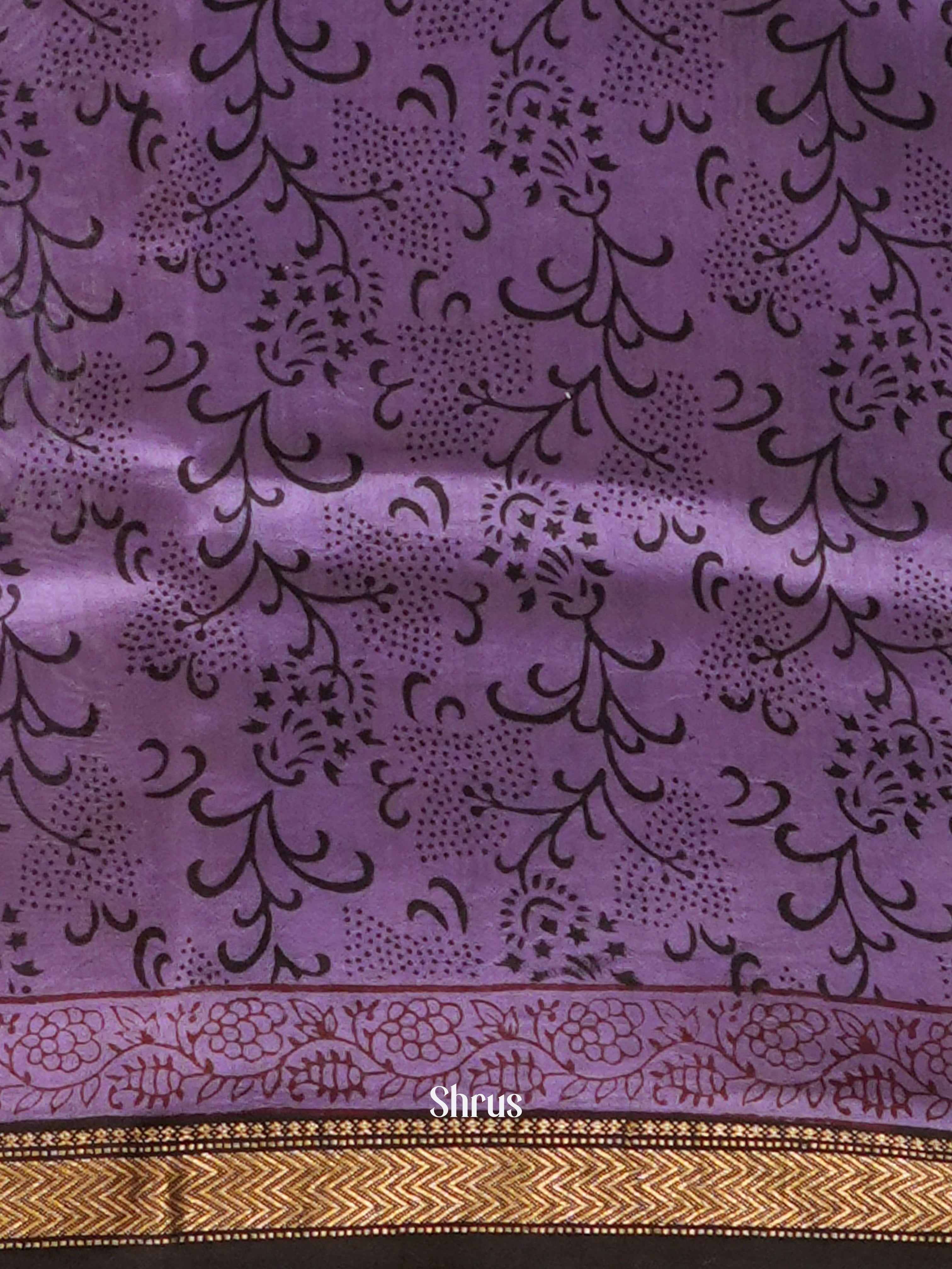 Black & Purple - Maheswari sico Saree