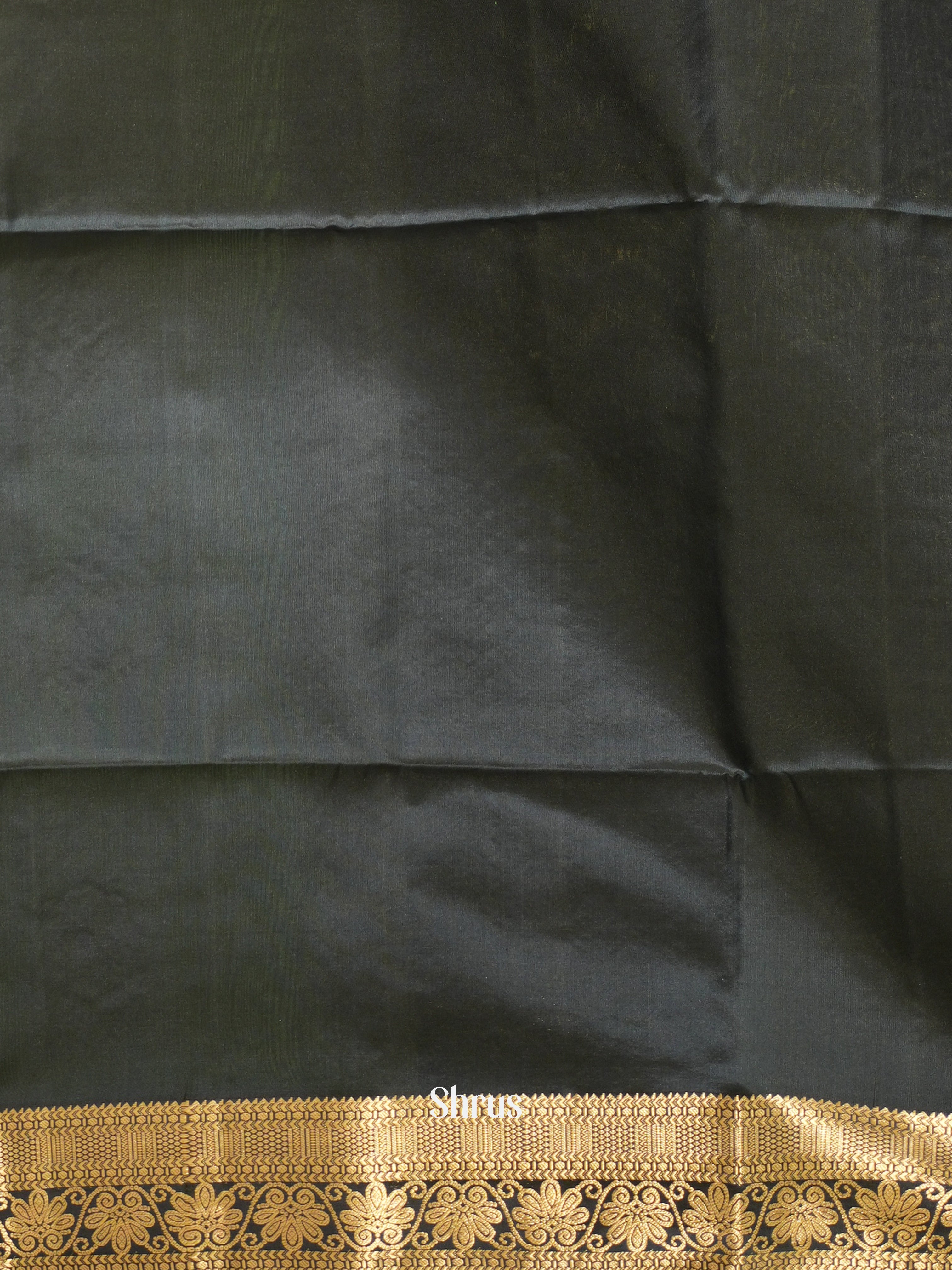 Green & Black - Soft Silk Saree