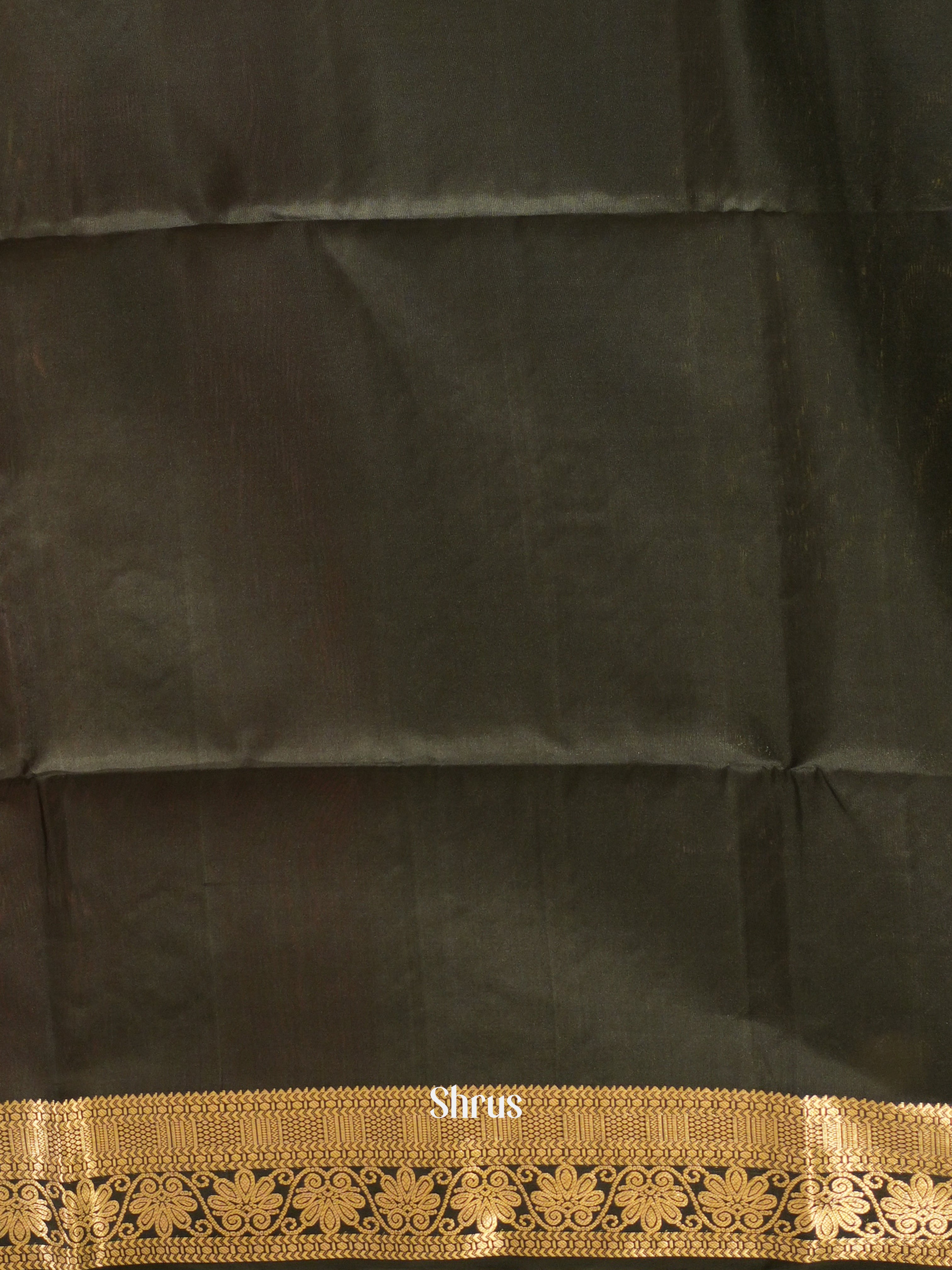 Brown & Black - Soft Silk Saree