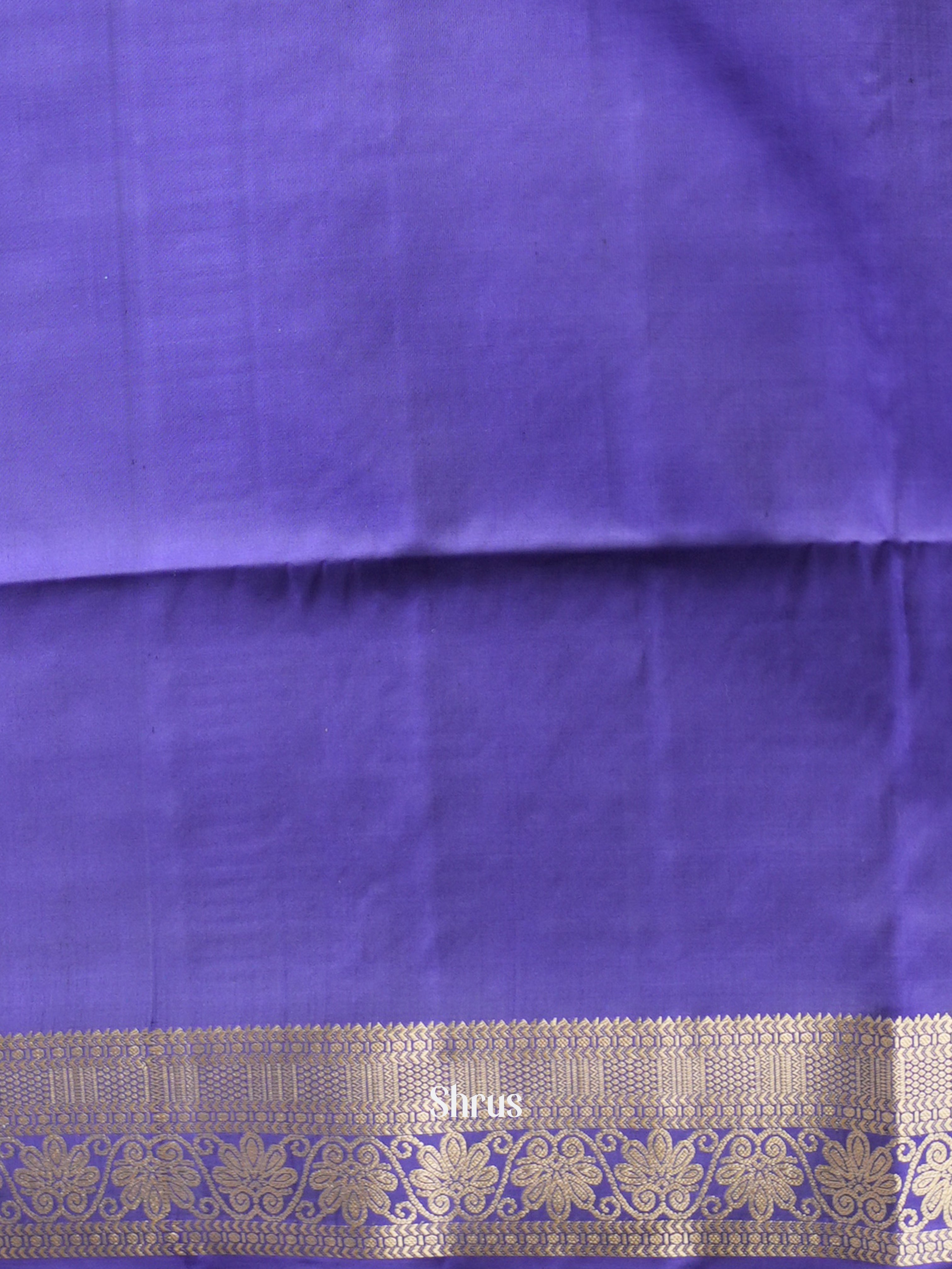 Grey & Purple - Soft Silk Saree