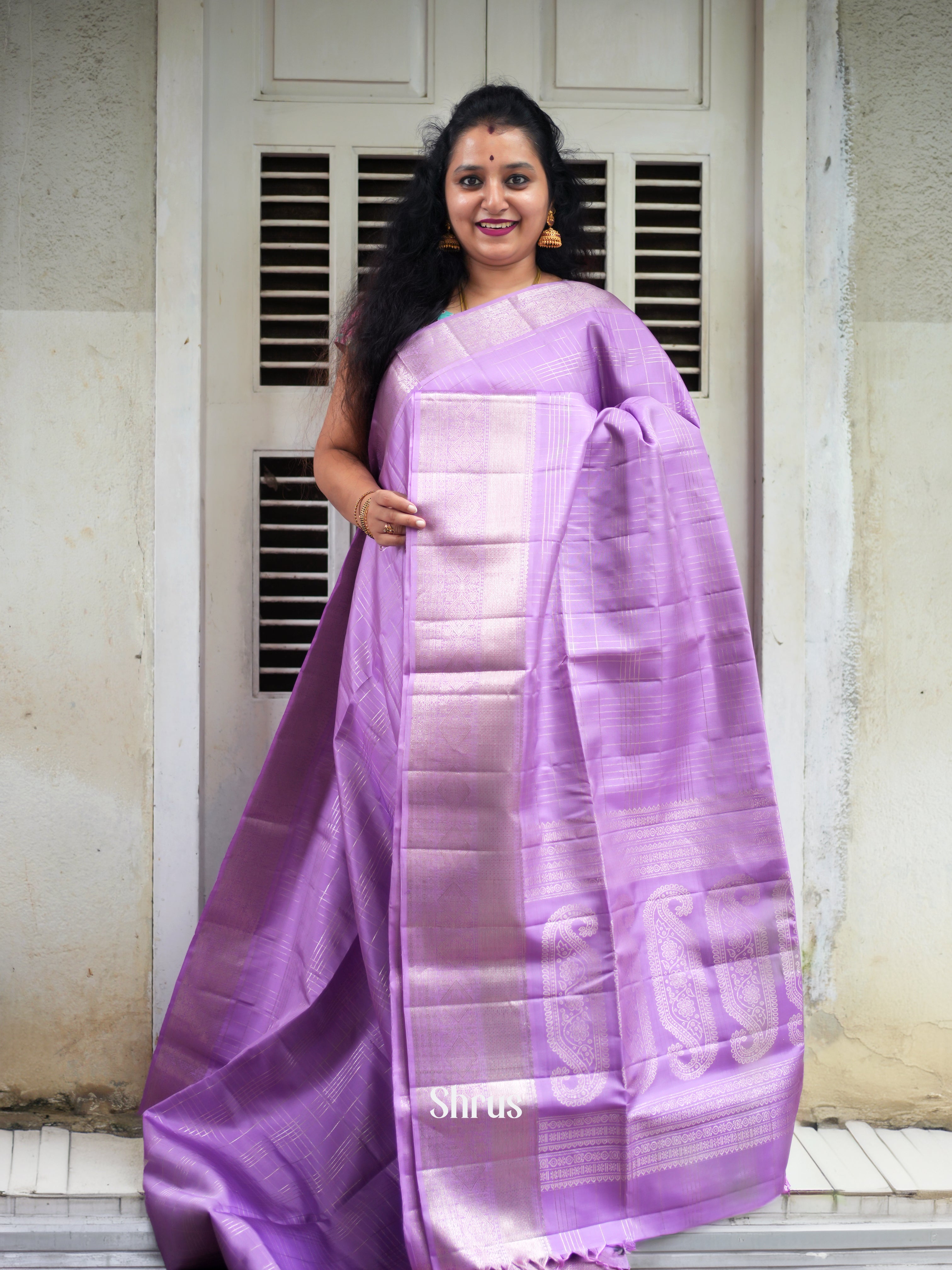 Purple(Single Tone) - Soft Silk Saree