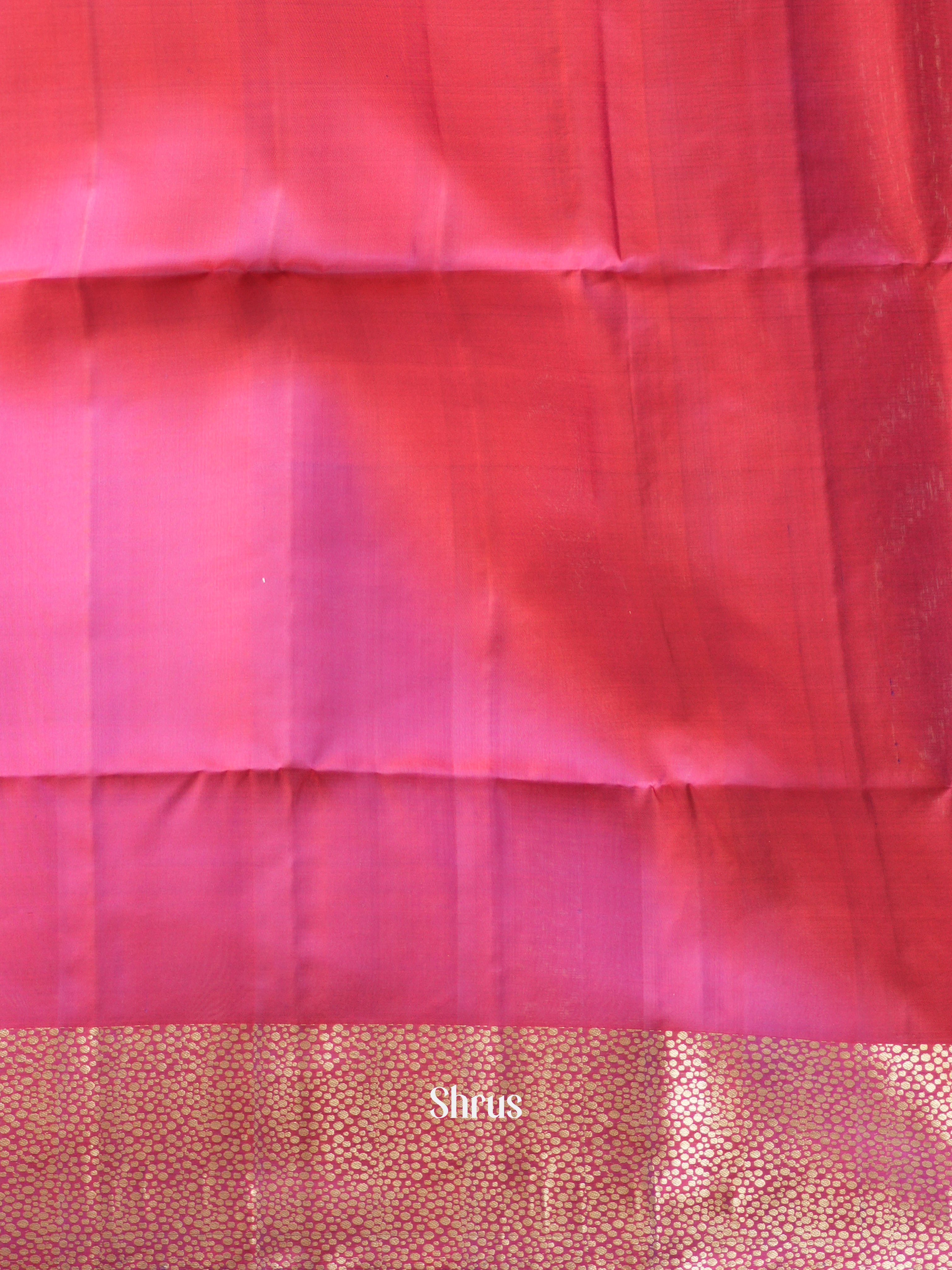 Brick & Pink - Soft Silk Saree