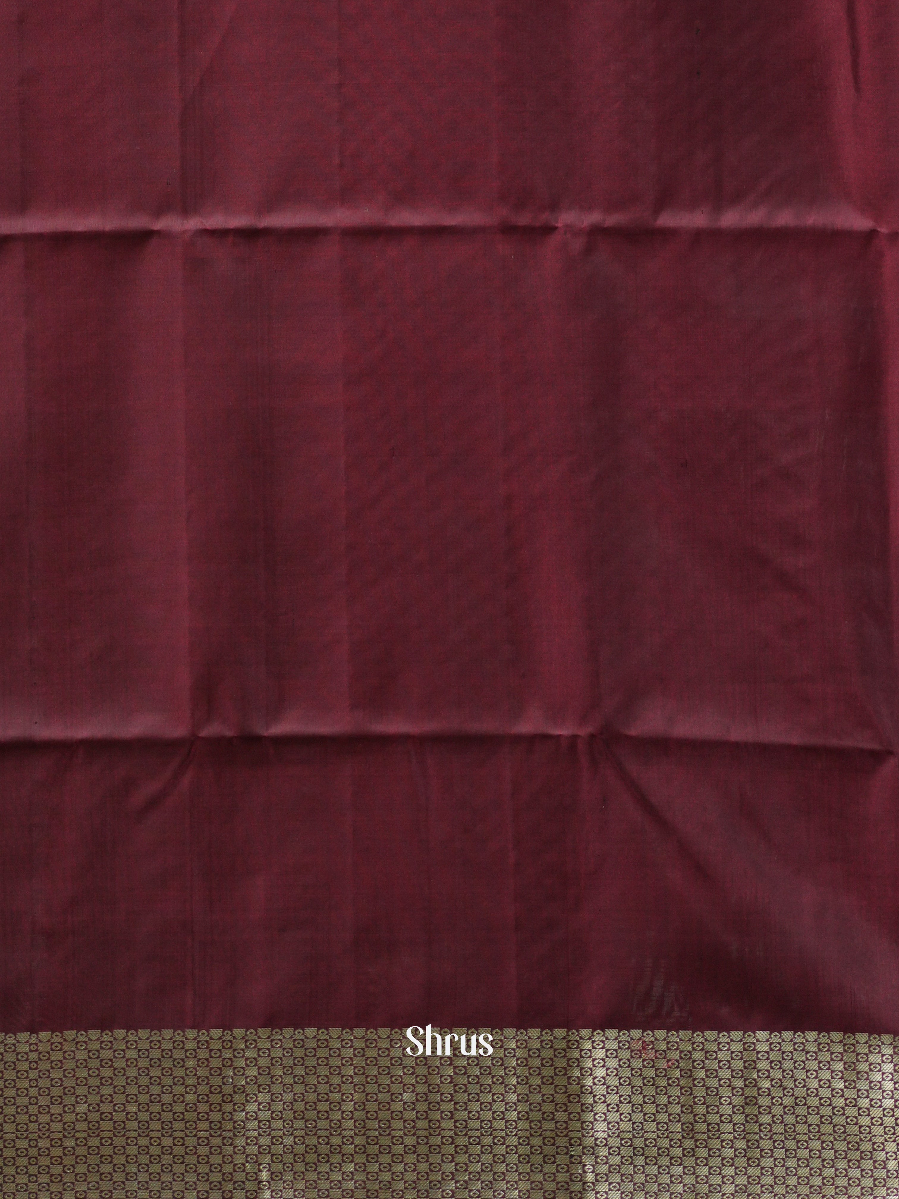 Green & Maroon - Soft Silk Saree