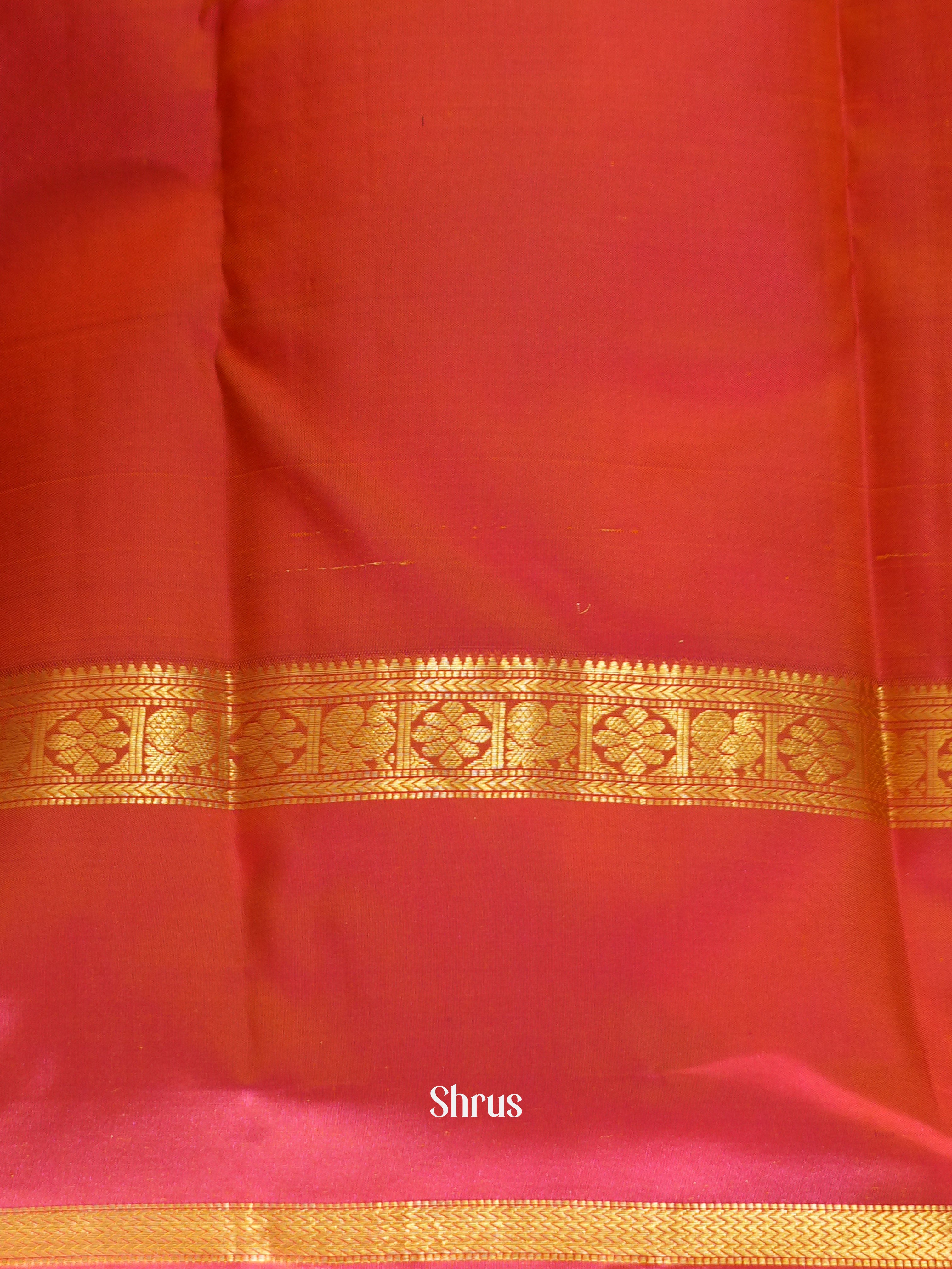 Light Green & Orangish Pink - Kanchipuram silk Saree