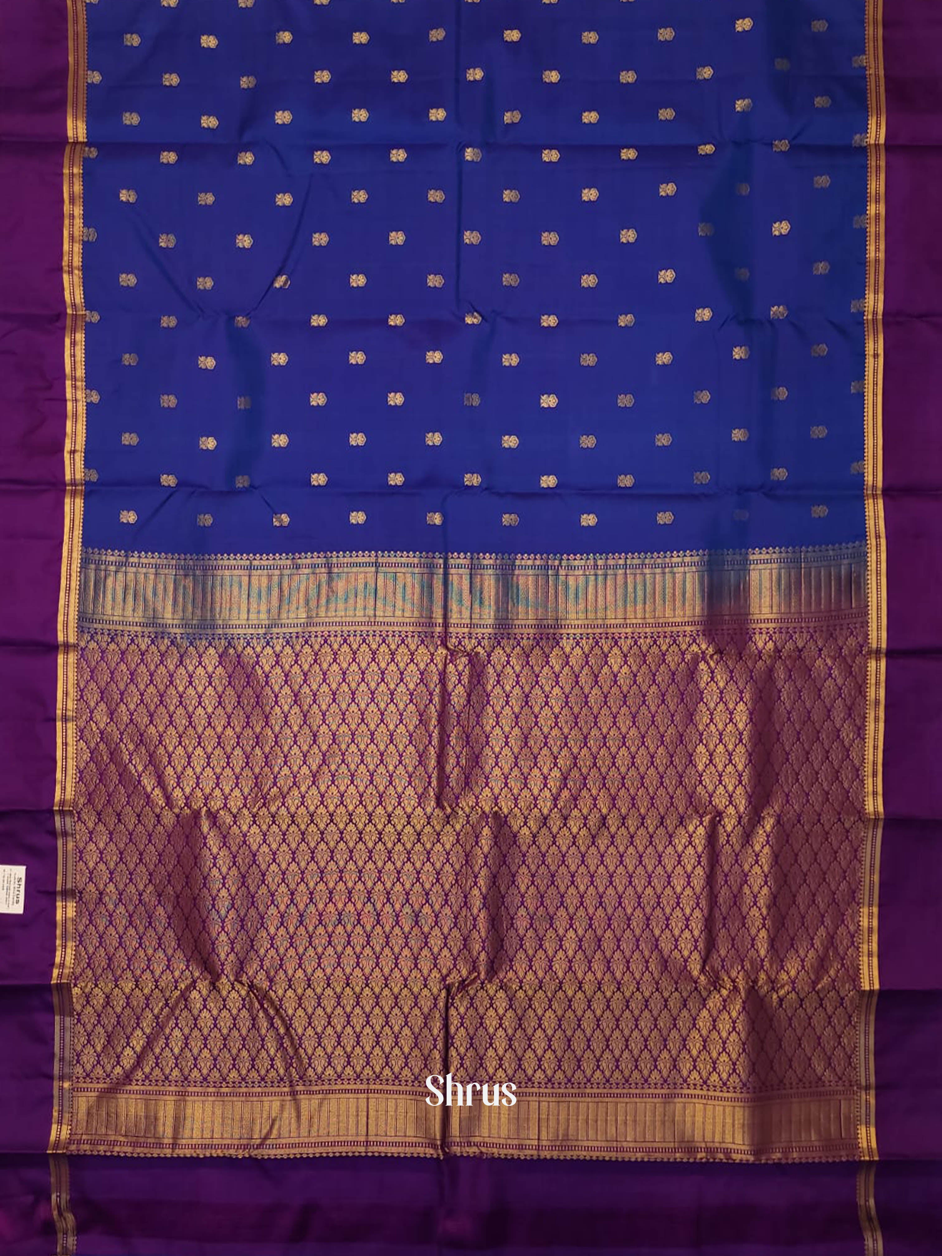 Blue & Purple - Kanchipuram silk saree