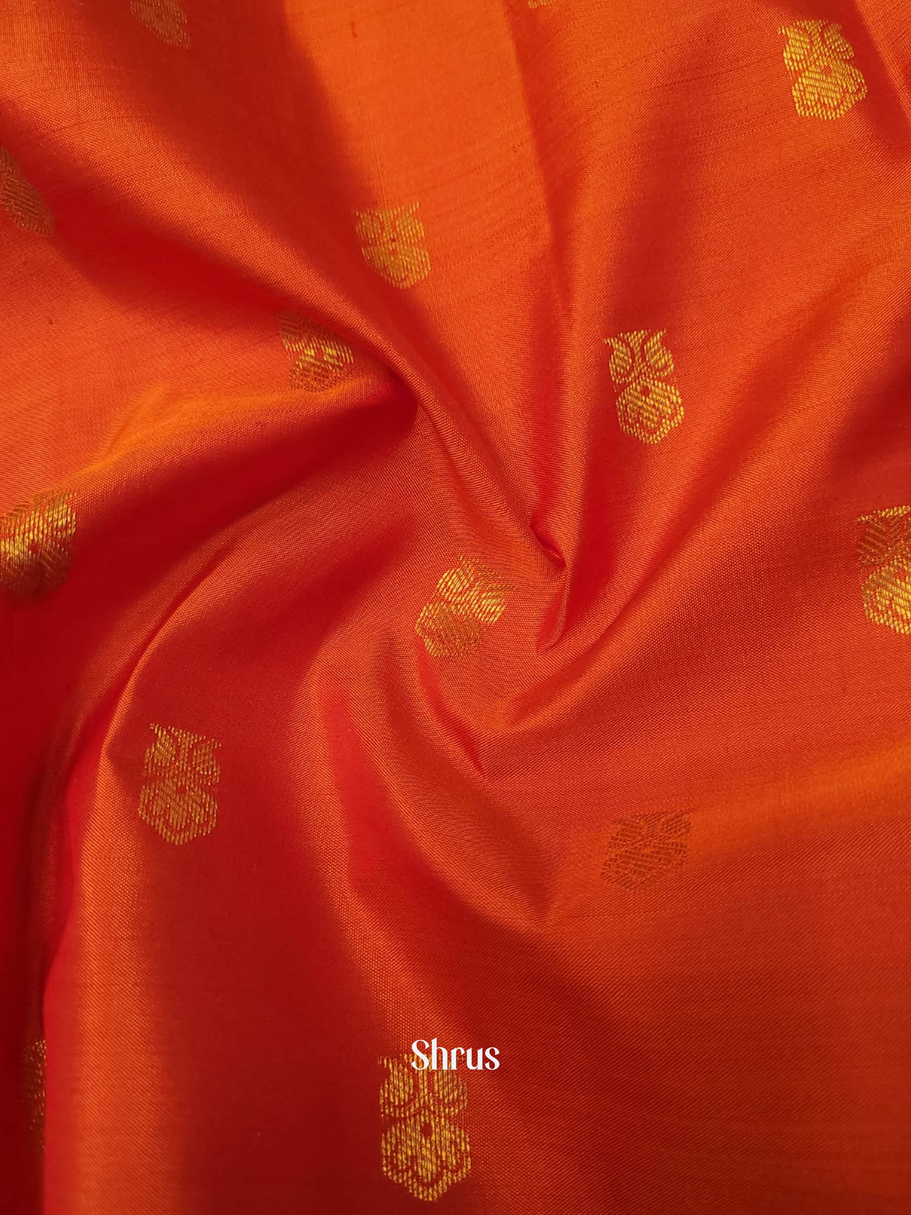 Orange & Pink - Kanchipuram silk Saree