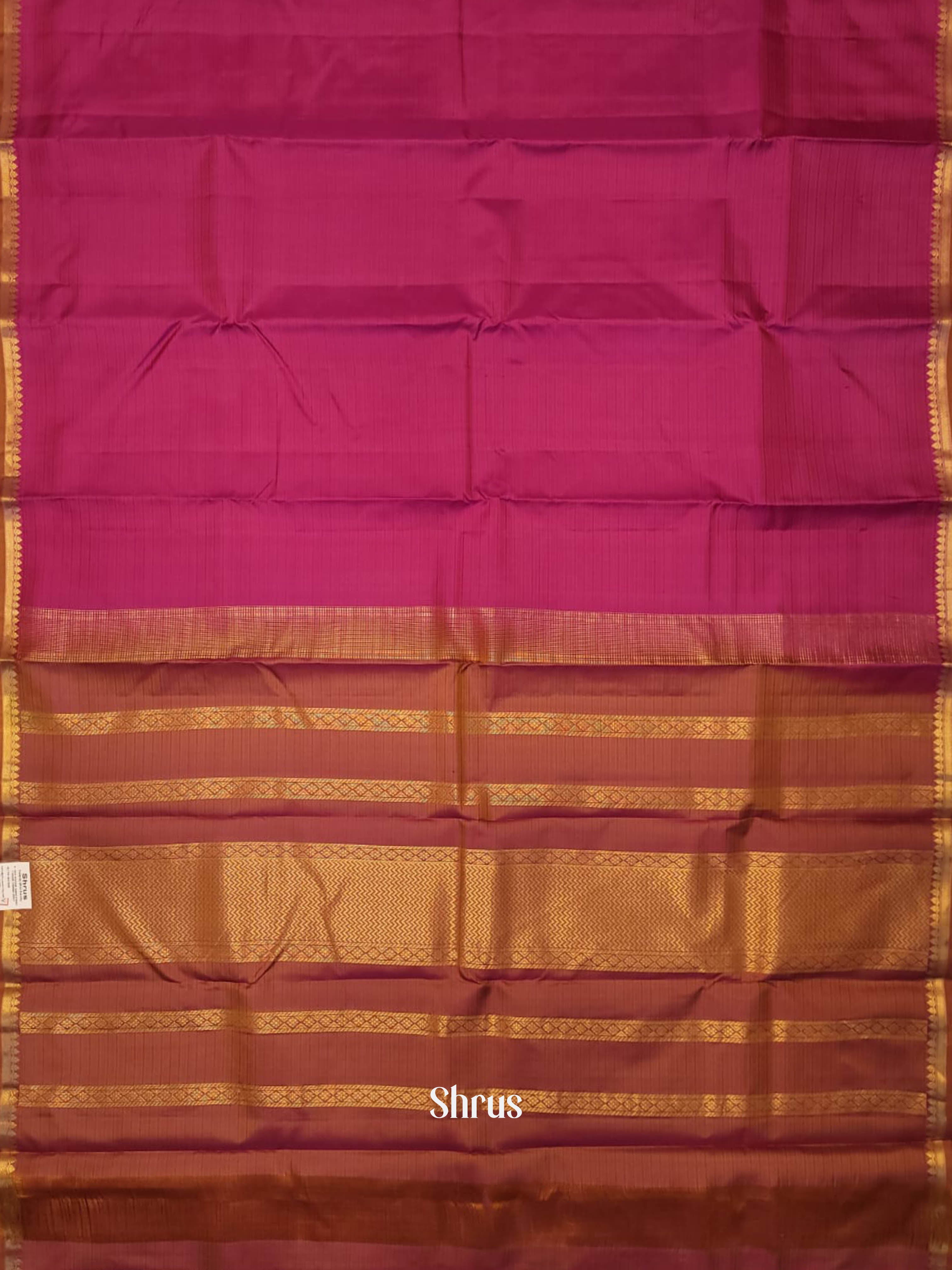 Pink & Brown - Kanchipuram silk Saree