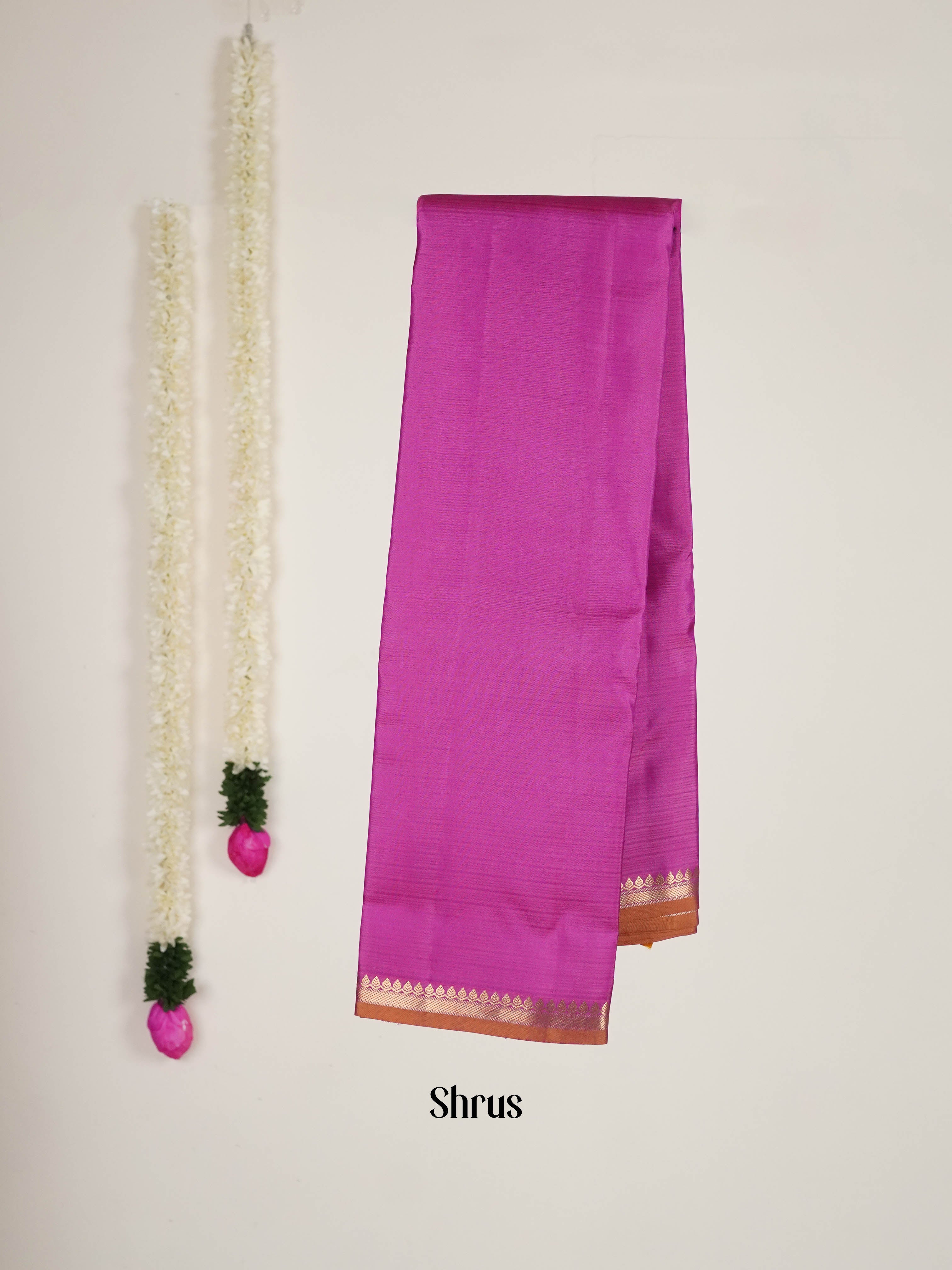 Pink & Brown - Kanchipuram silk Saree