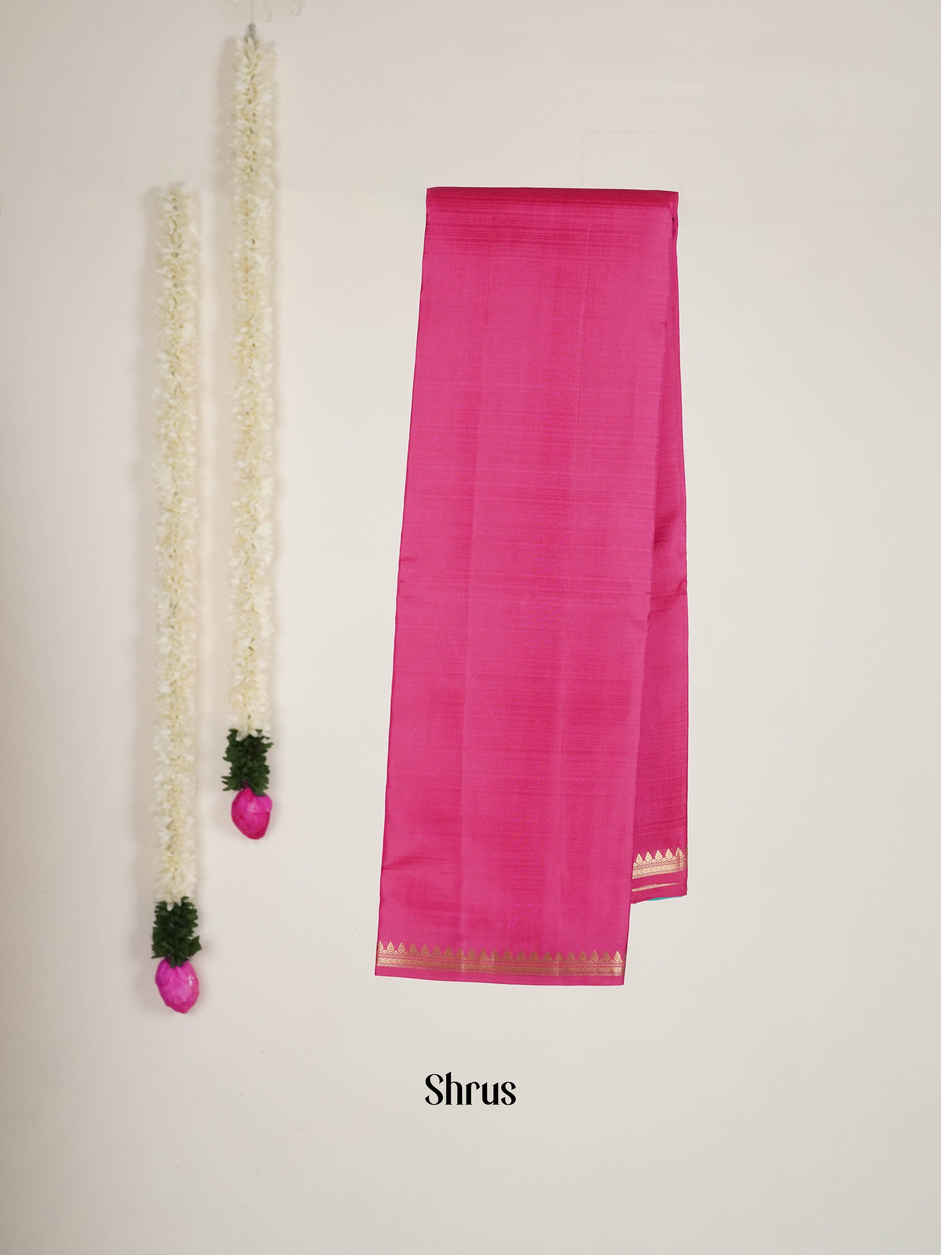 Pink & Blue - Kanchipuram silk Saree