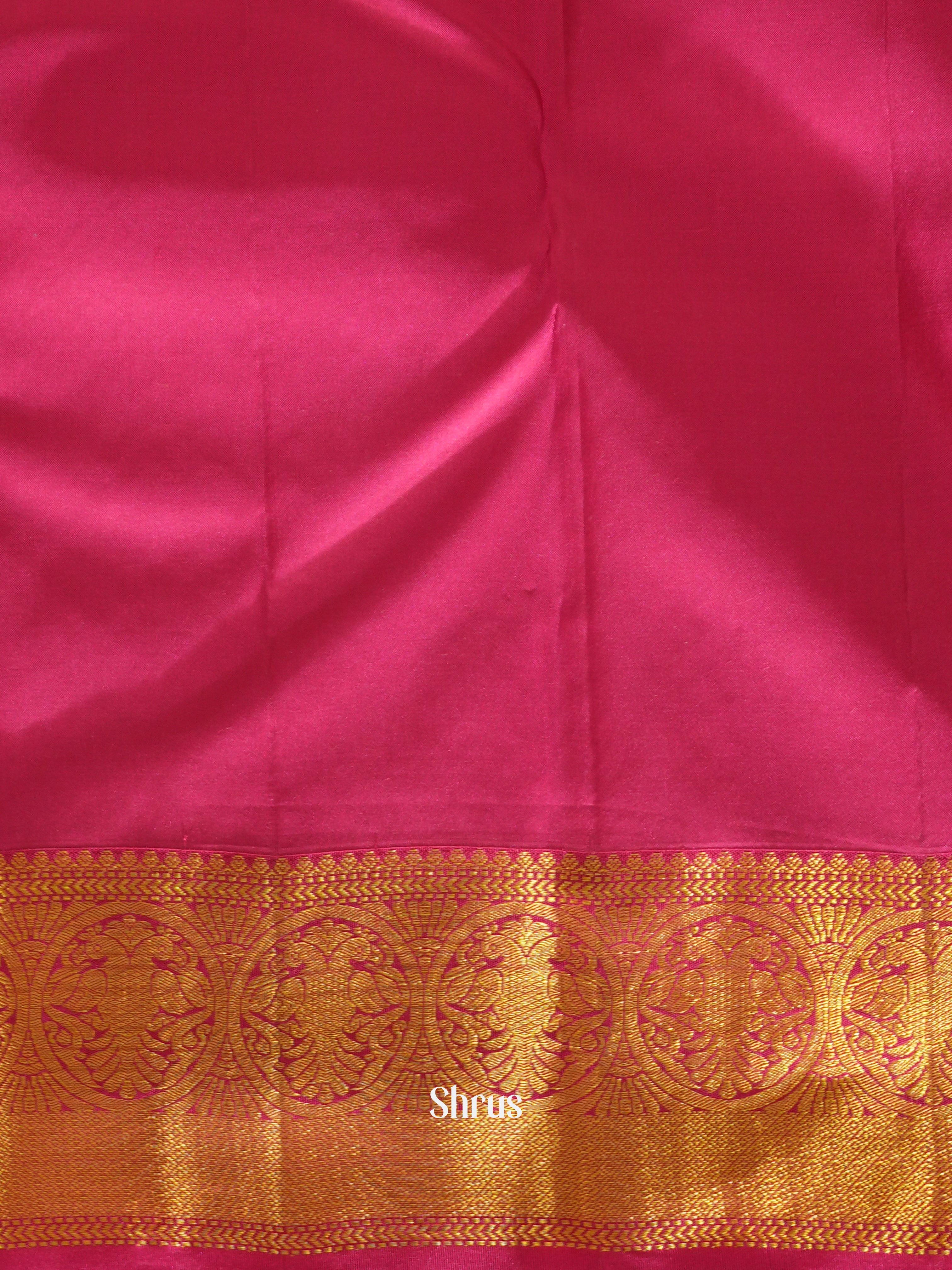 Teal & Pink - Kanchipuram silk Saree