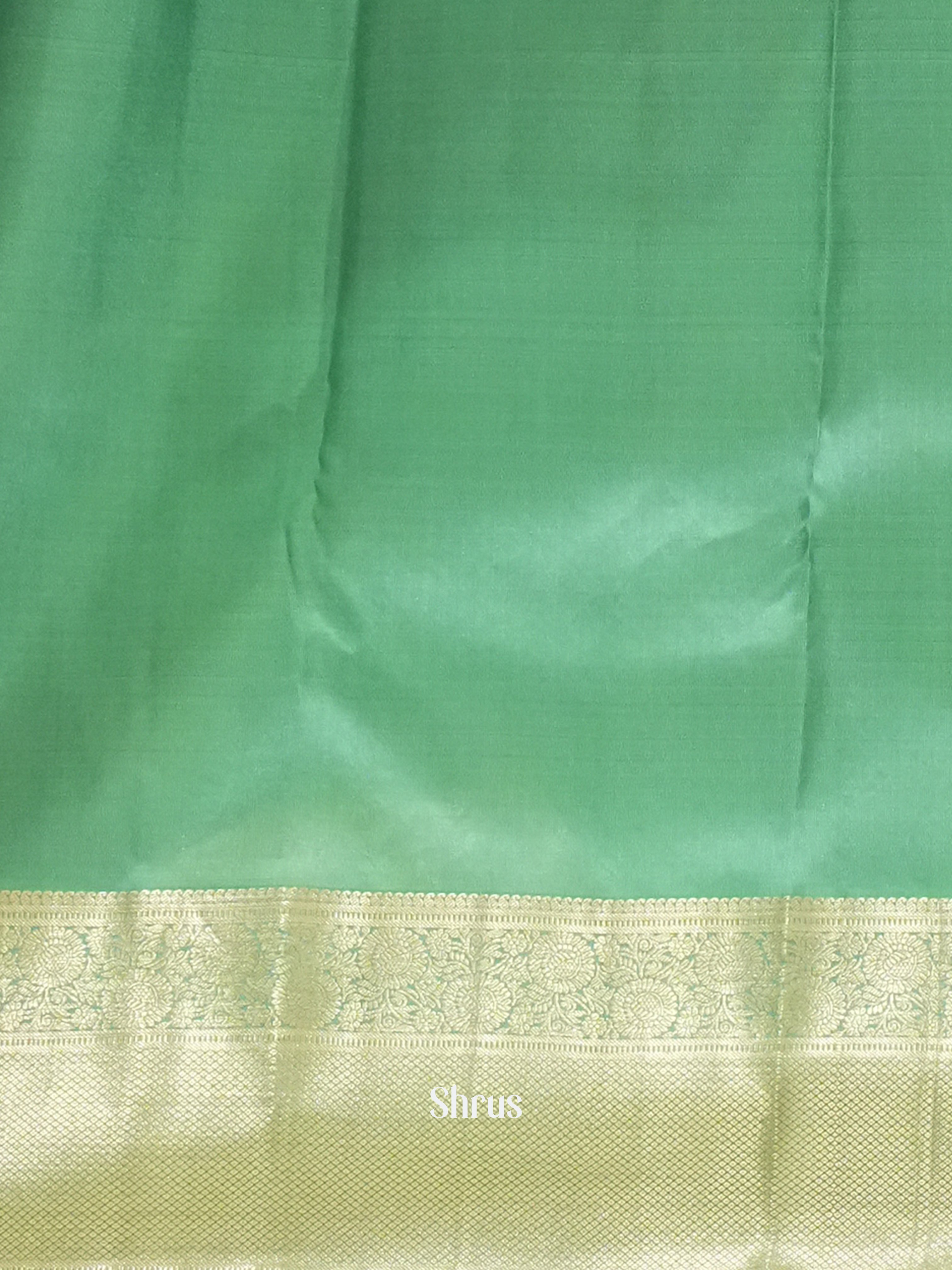 Teal Green(Single Tone) - Kanchipuram silk Saree