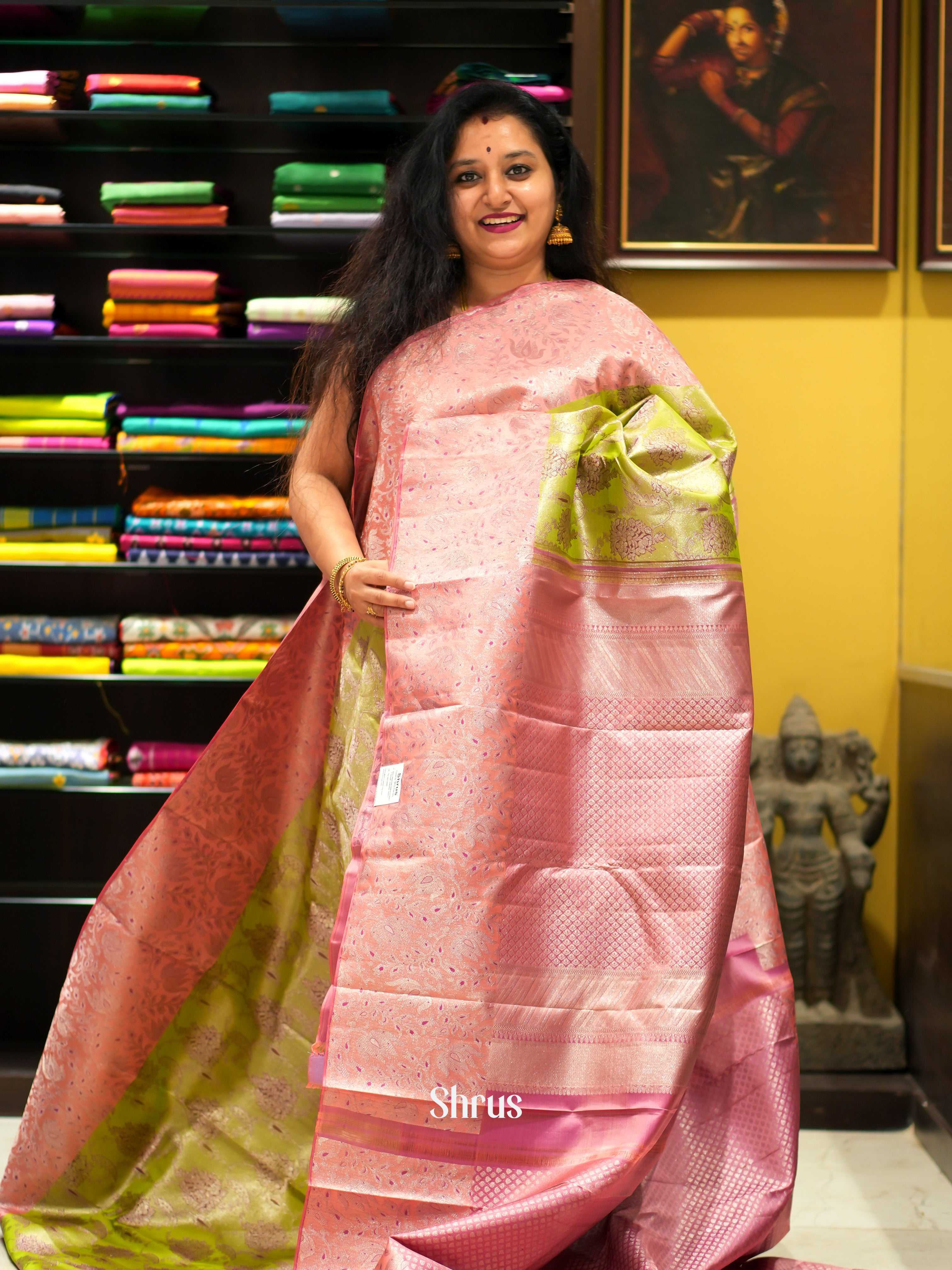 Green & Pink - Kanchipuram silk Saree