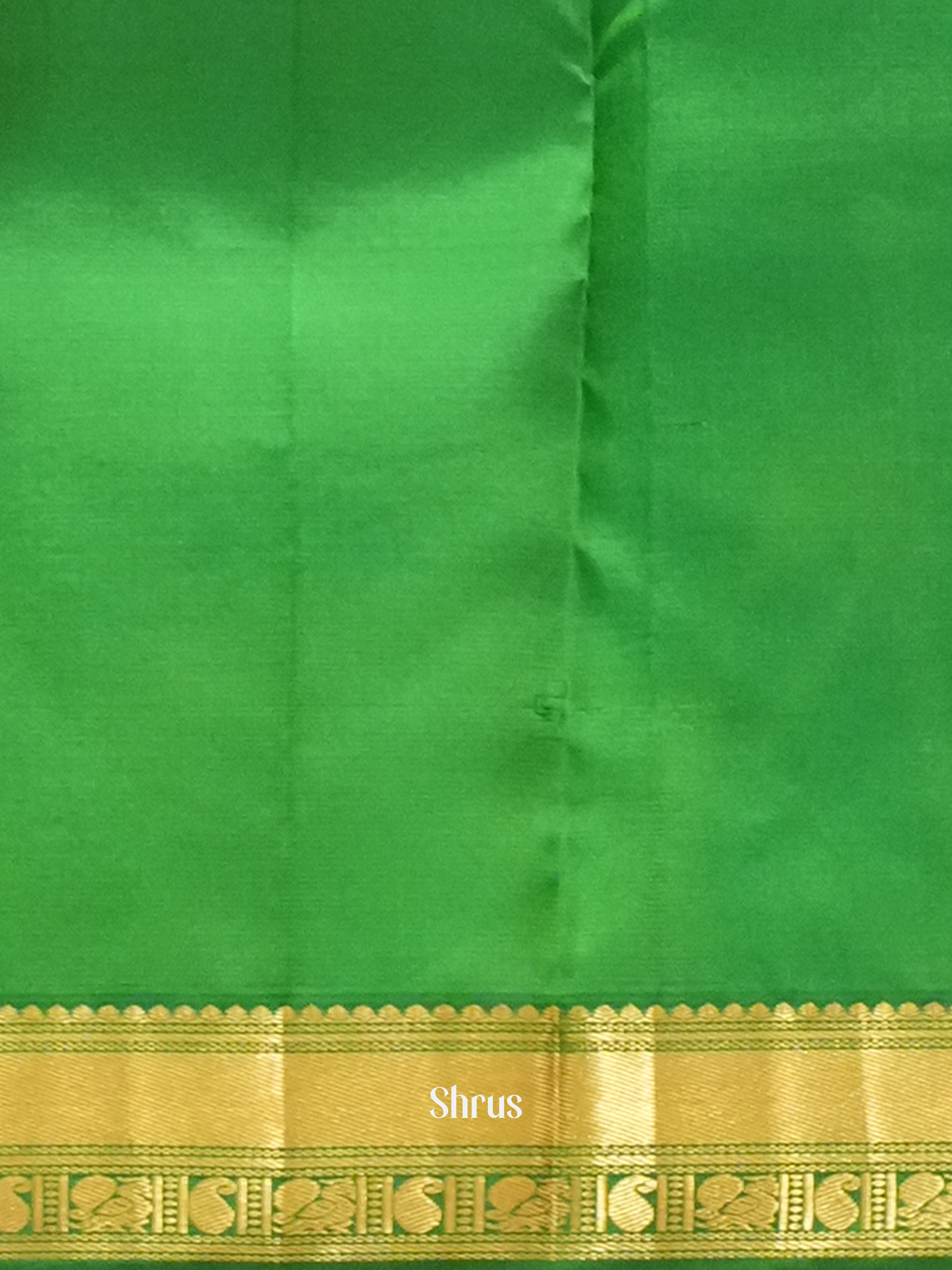 Lime Green & Green  - Kanchipuram silk Saree