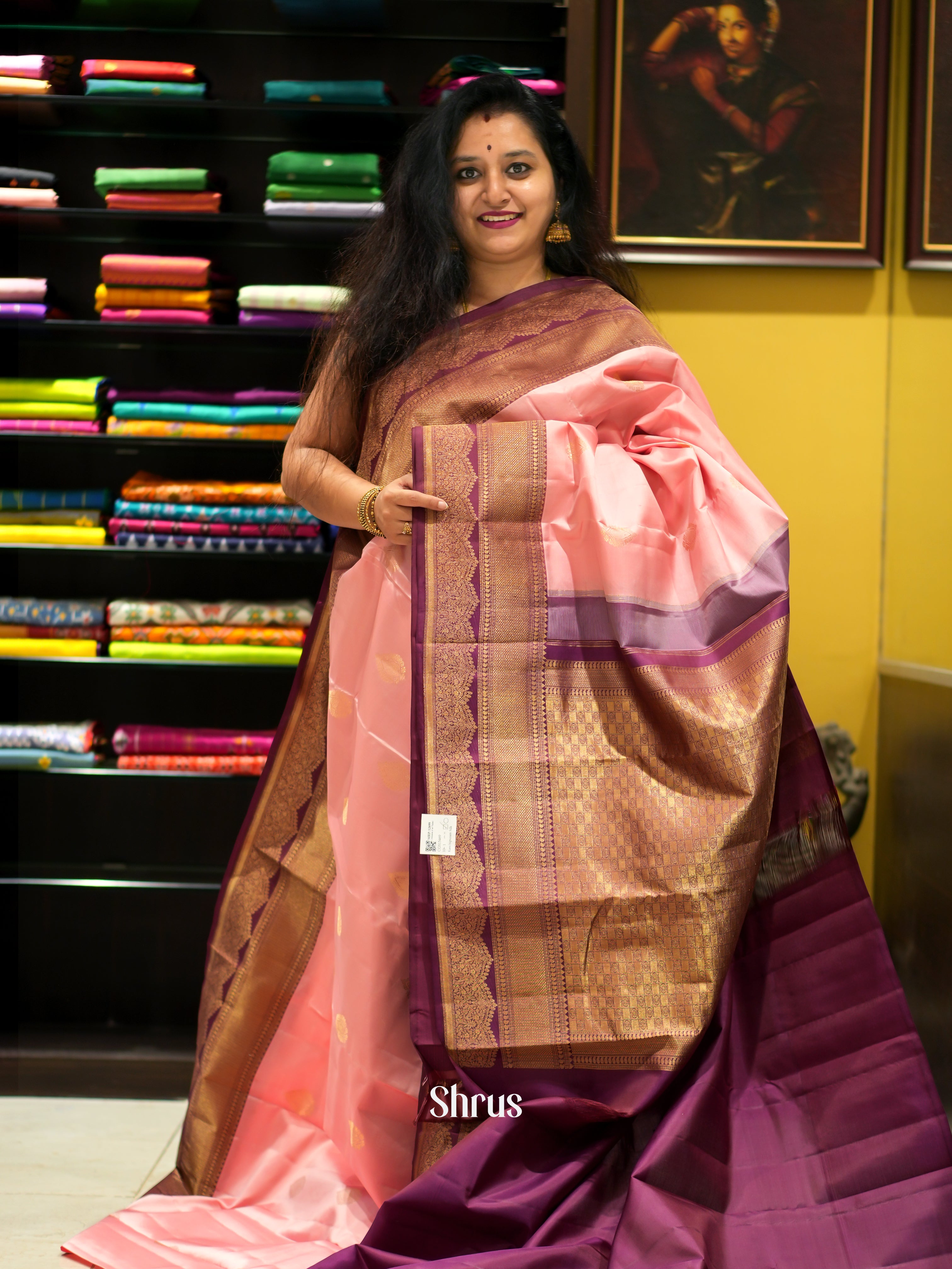 Pink & Purple - Kanchipuram silk Saree