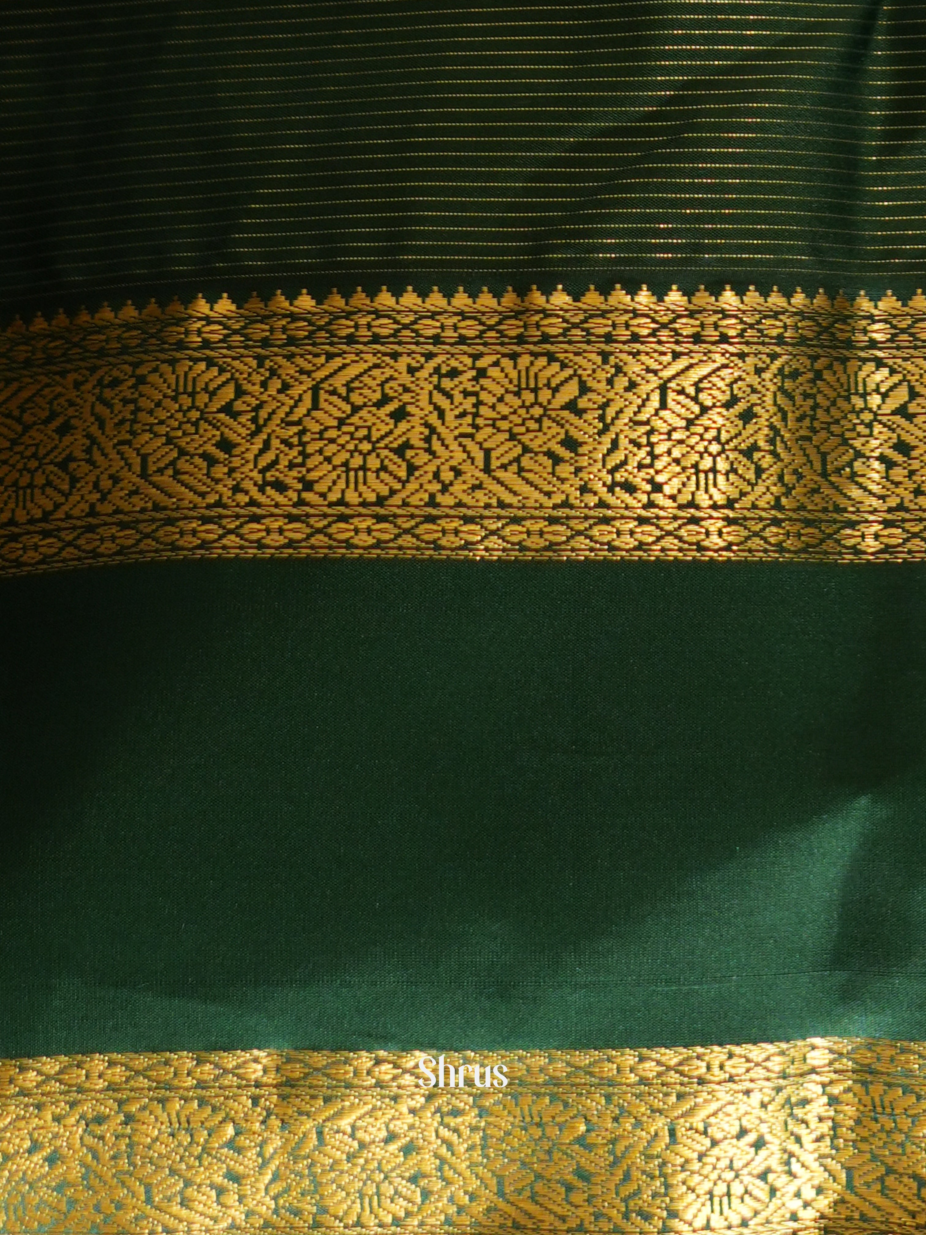 Yellow & Green - Kanchipuram silk Saree