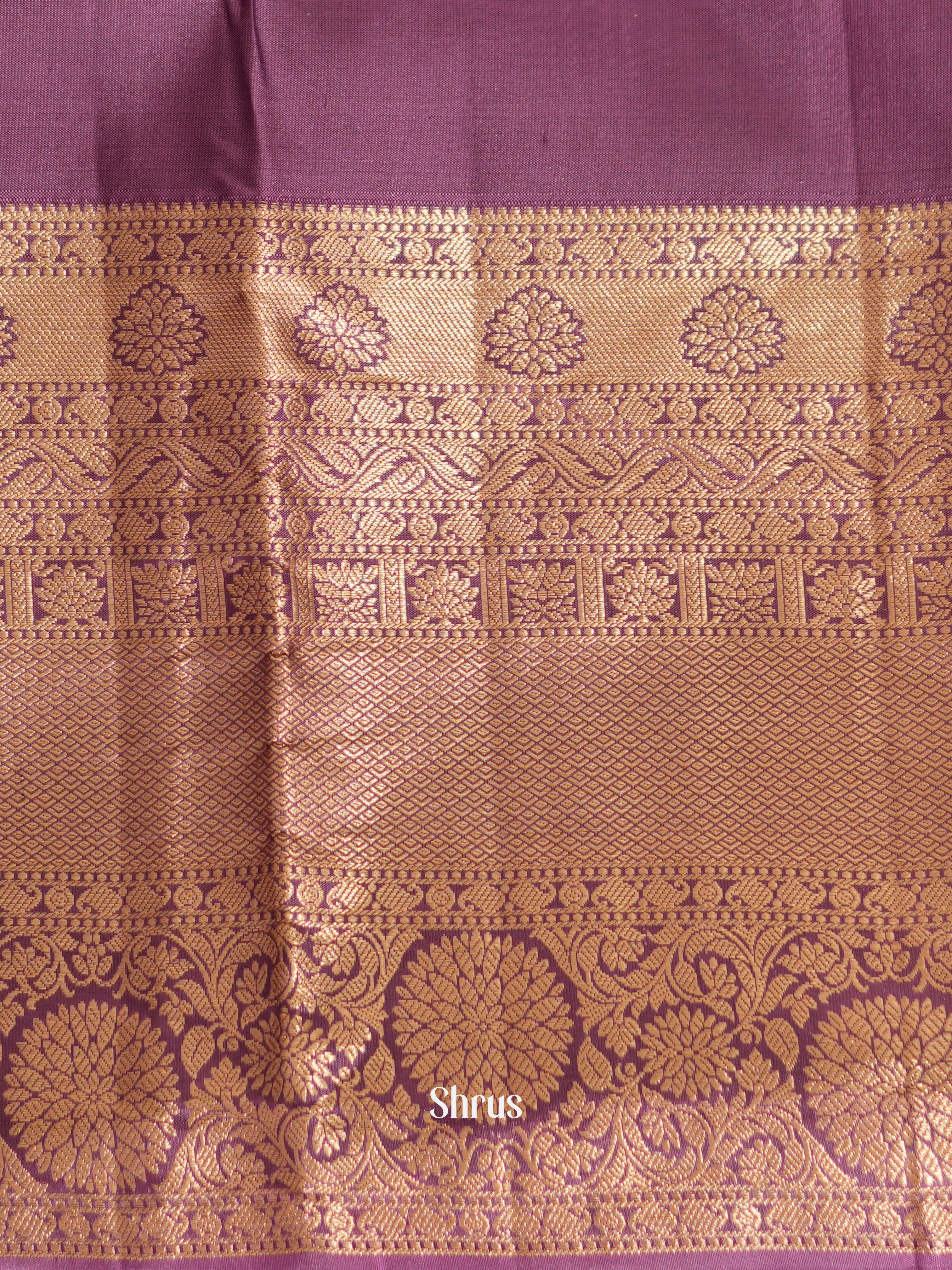 Purple(Single Tone)- Kanchipuram silk Saree