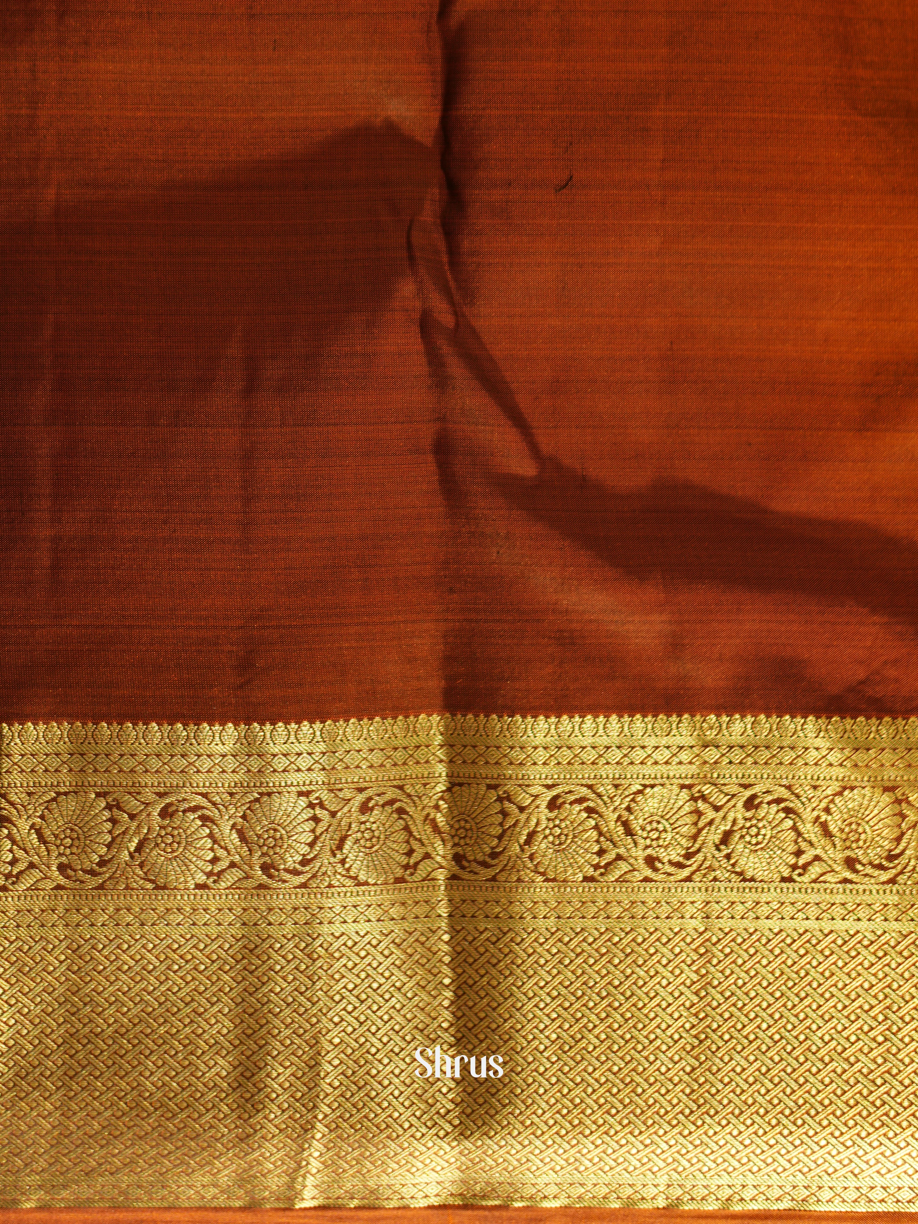 Purple & Brown - Kanchipuram silk Saree