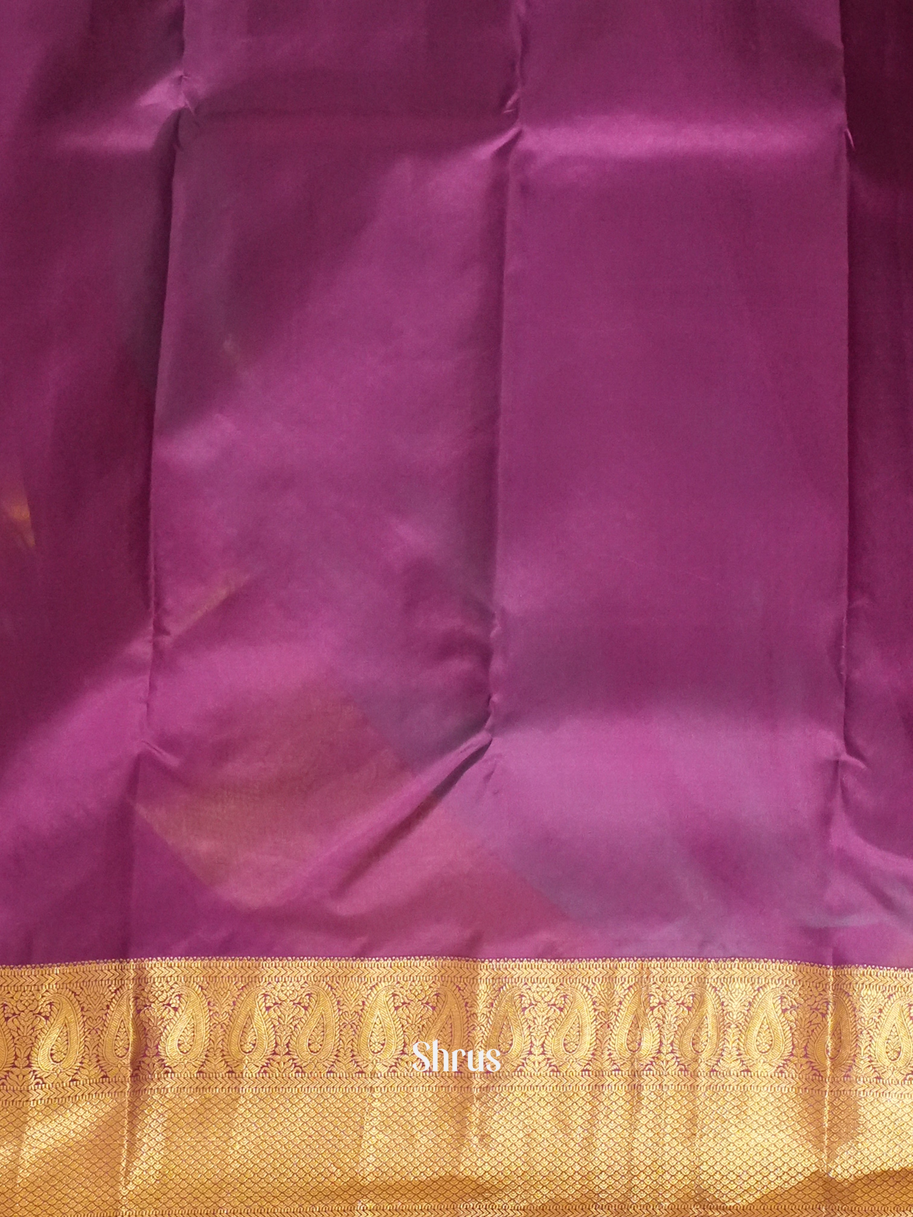 Teal & Purple - Kanchipuram silk Saree