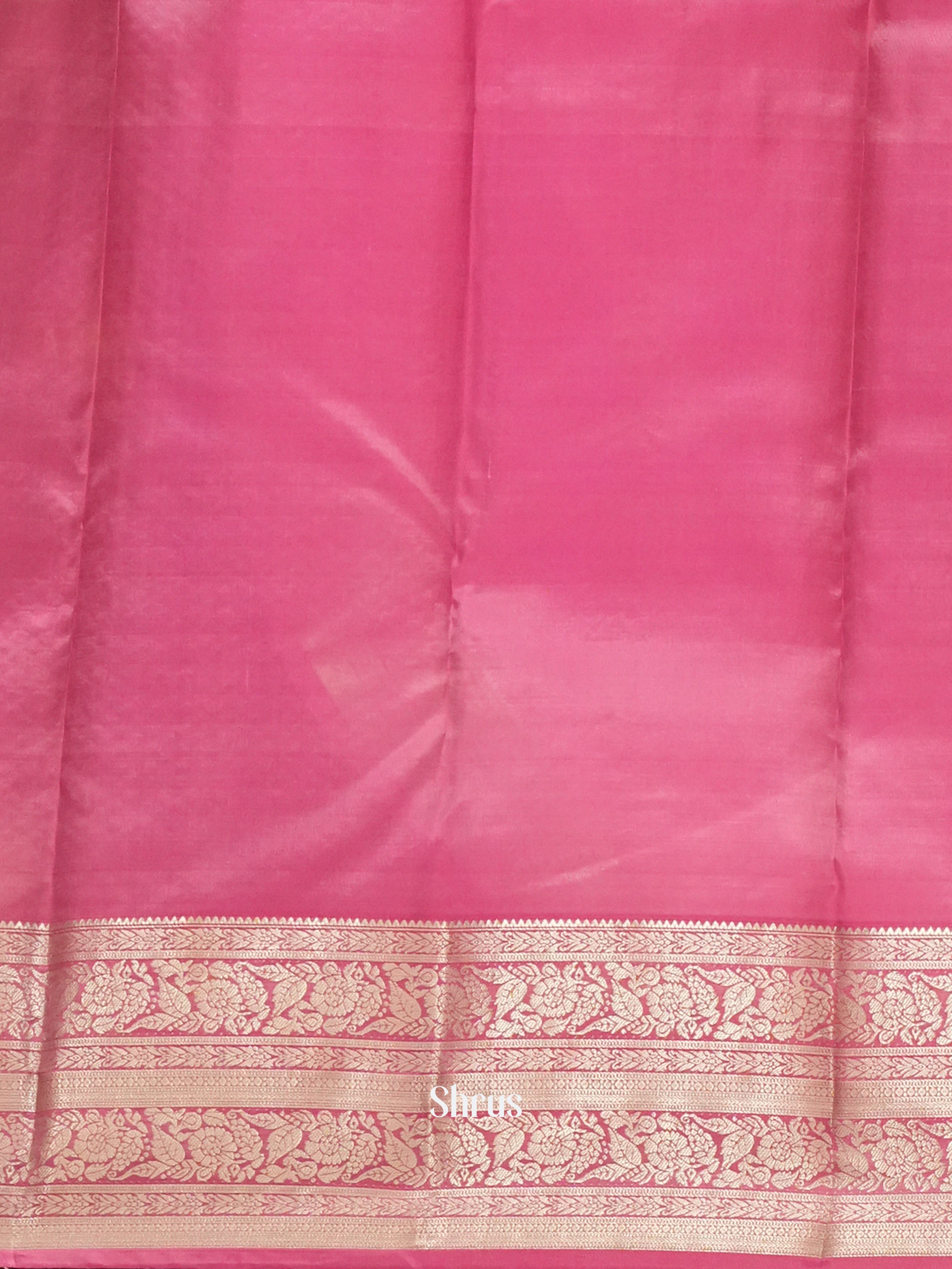 Pink(Single Tone) - Kanchipuram silk Saree